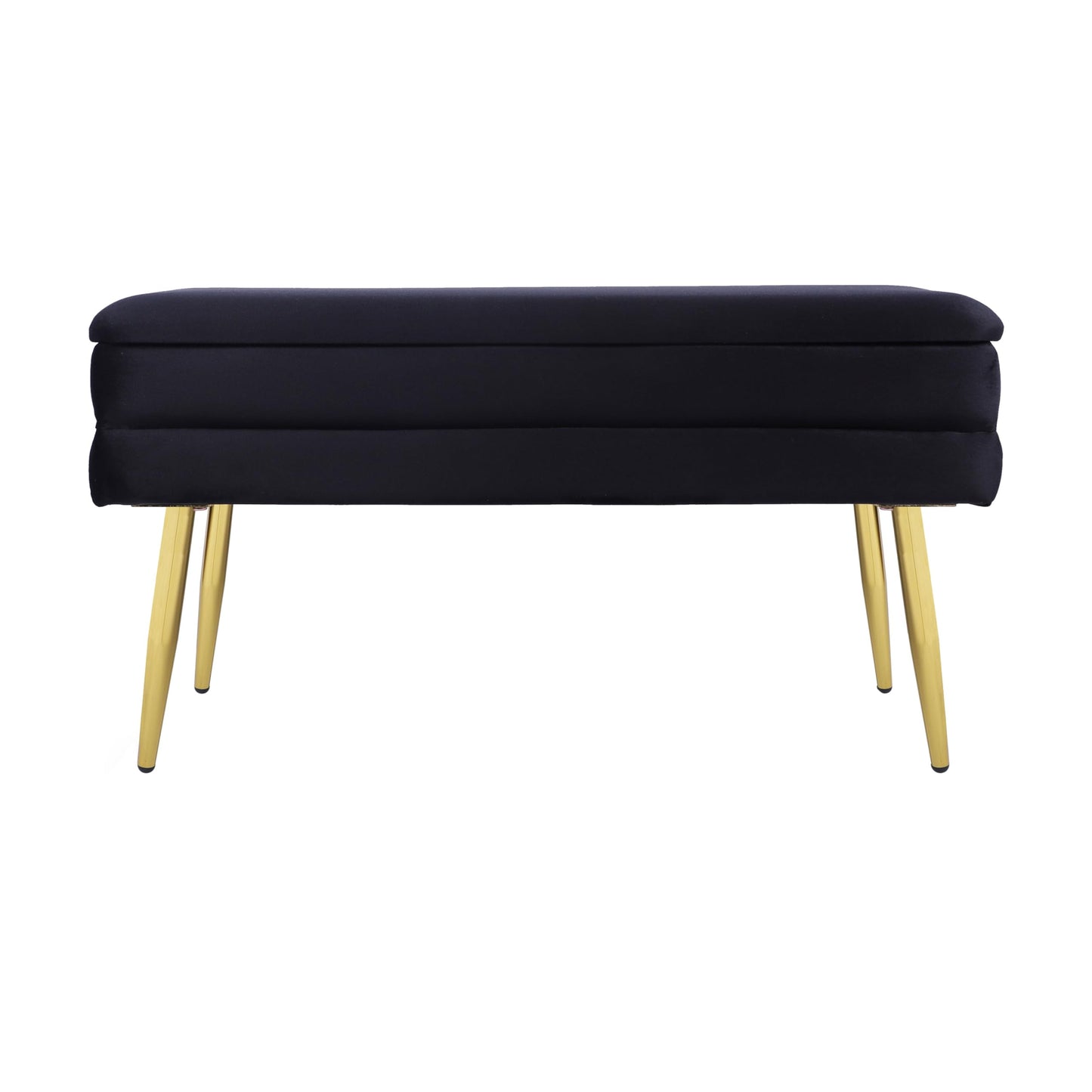 Tov Furniture Ziva Black Velvet Storage Bench