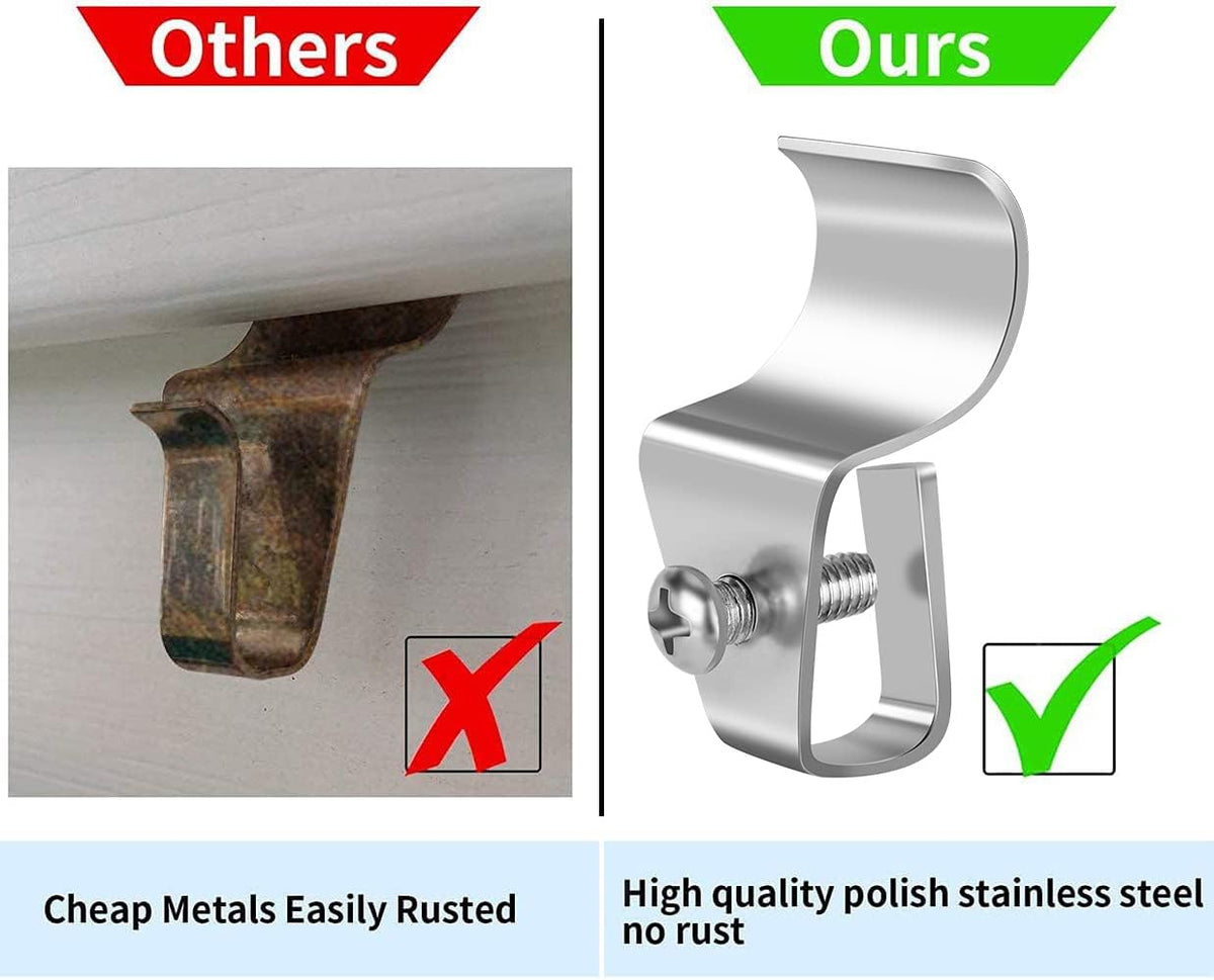 Antimbee 30-Pack Vinyl Siding Hanger, No-Hole Outdoor Camera Mount, Weatherproof 304 Stainless Steel Hooks for Blink, Arlo, Ring
