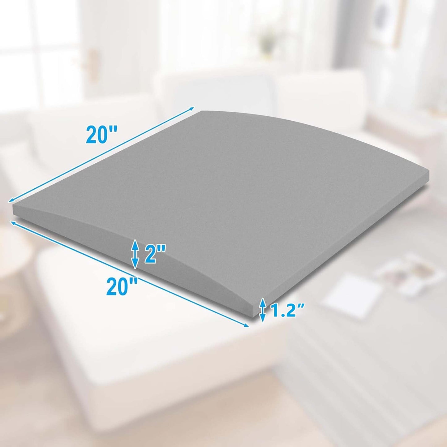 moonoom 3 PCS Couch Cushion Support for Sagging Seat - 20" x 20" High Density Curved Furniture seat Couch Sofa Cushion Support Under Cushions Sag Repair