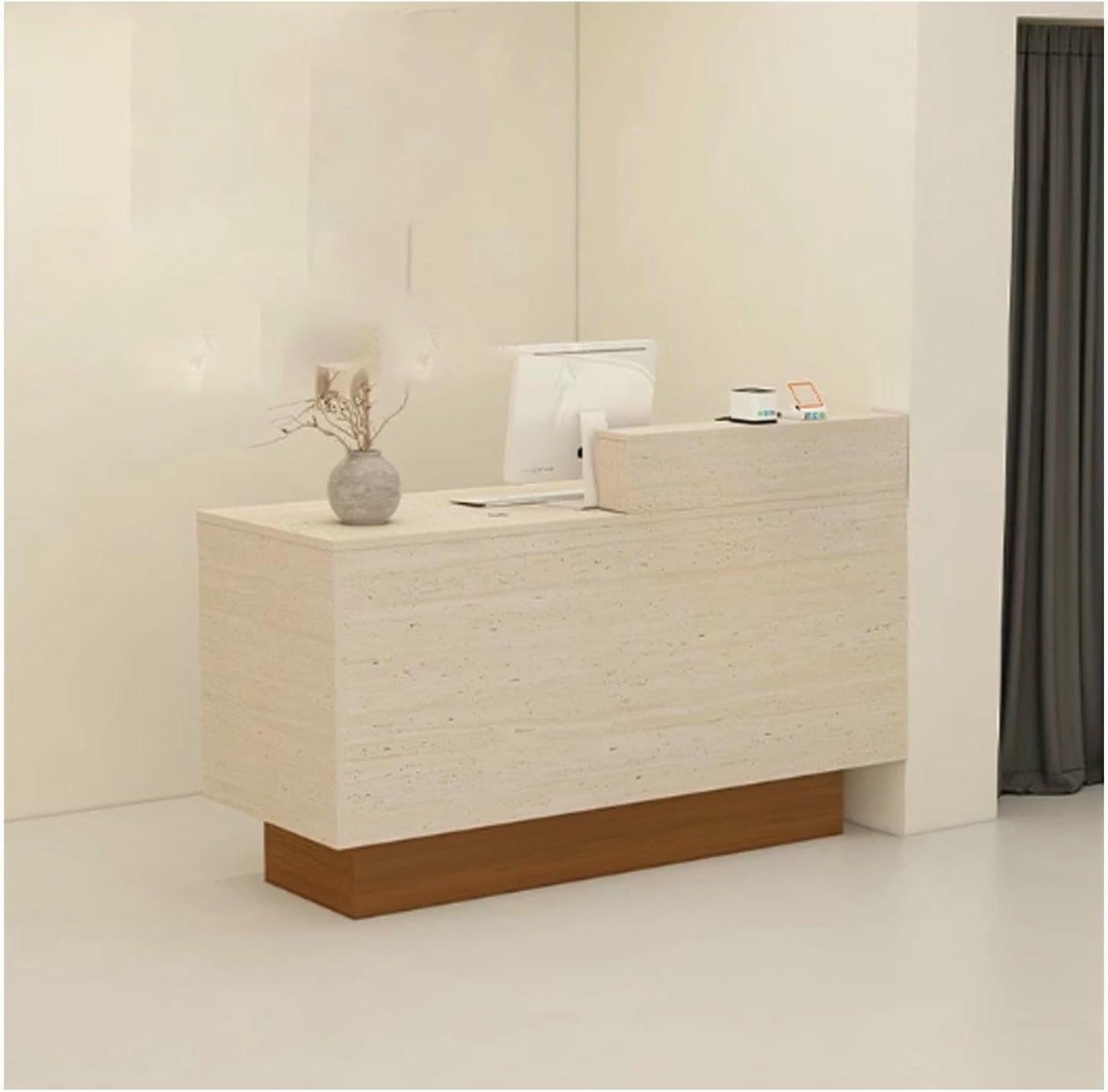 GFXYQPDNV Reception Desk with Counter Drawers & Storage Shelves, Reception Room Tables，Front Desk Reception Counter,Modern Checkout Counter with Storage, for Store Hotel Office