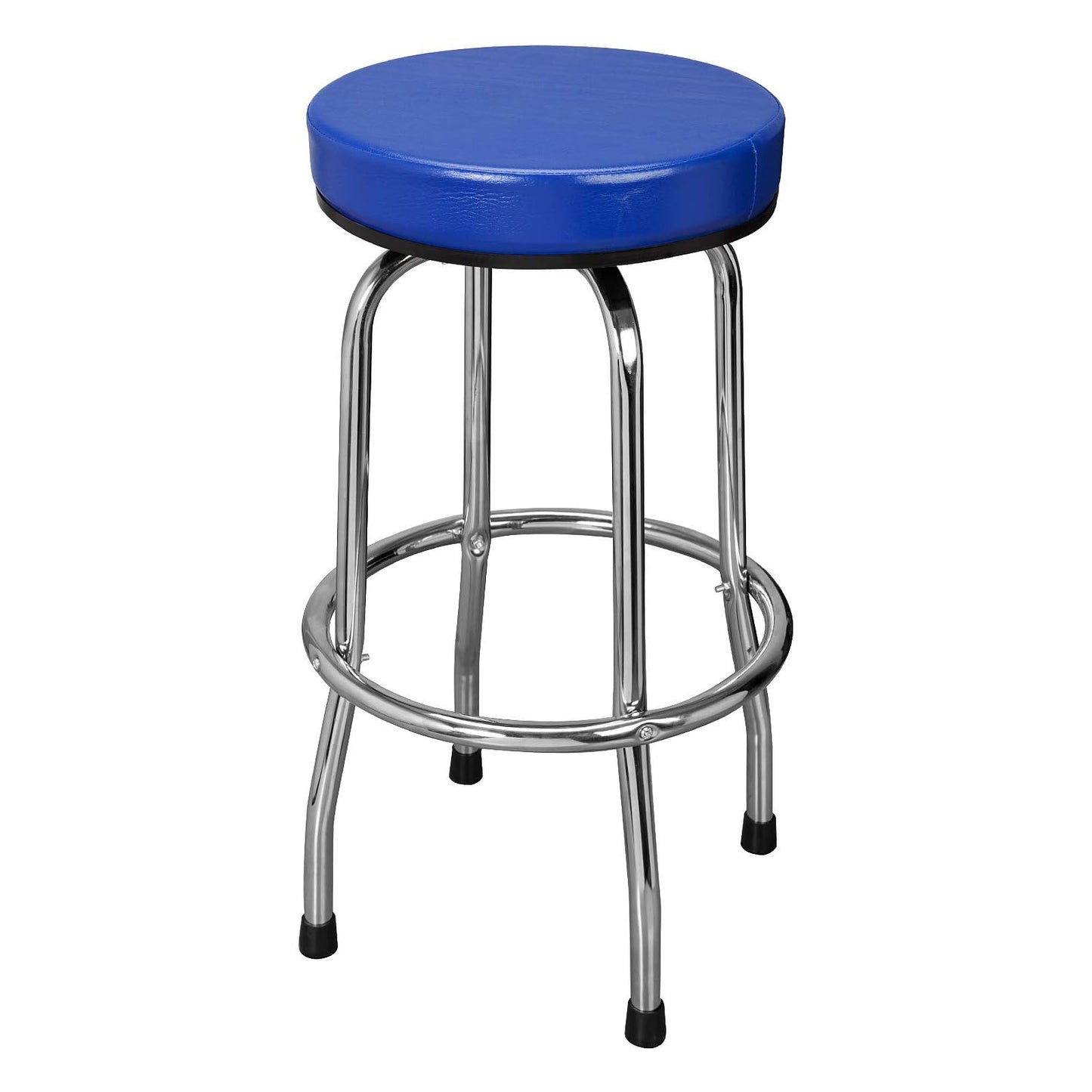 Big RED ATRP6185U-1 Torin Swivel Bar Stool: Padded Garage/Shop Seat with Chrome Plated Legs, Blue