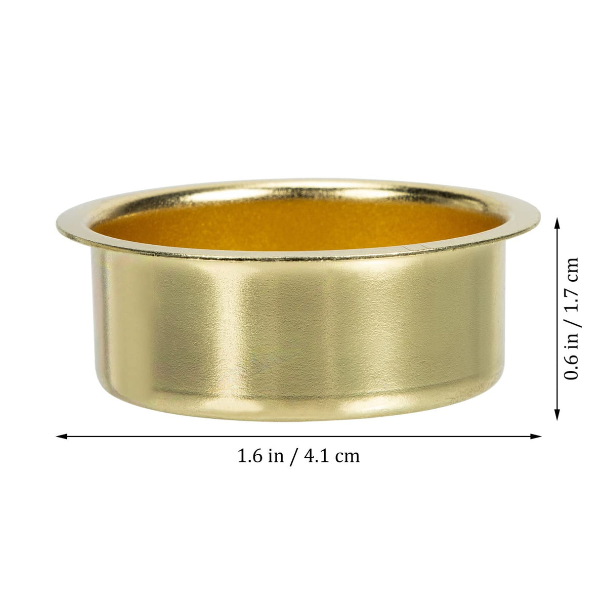 Uonlytech Wedding Table Decor 5pcs Tea Light Tins Cups, Golden Metal Tea Light Candle Holder Empty Scented Candle Cup DIY Candle Holders for Party Wedding Table Decoration Tapered Candlestick Holders