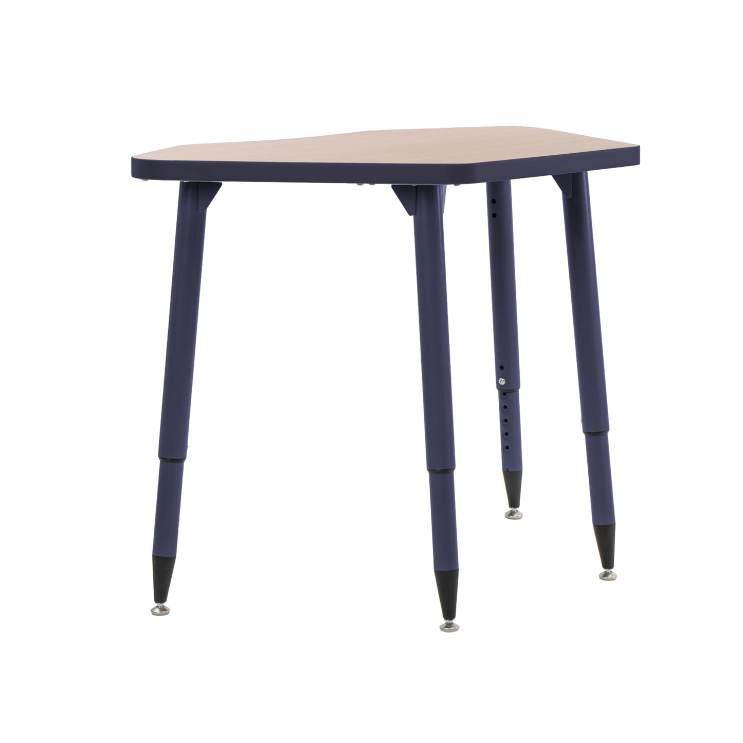 Adapte Commercial Classroom Activity Table - 24" x 36" Petal, ADA Compliant Tapered Legs with Glides & Casters, Adjustable Height 22-34" Wheelchair Accessible, School & Office Furniture