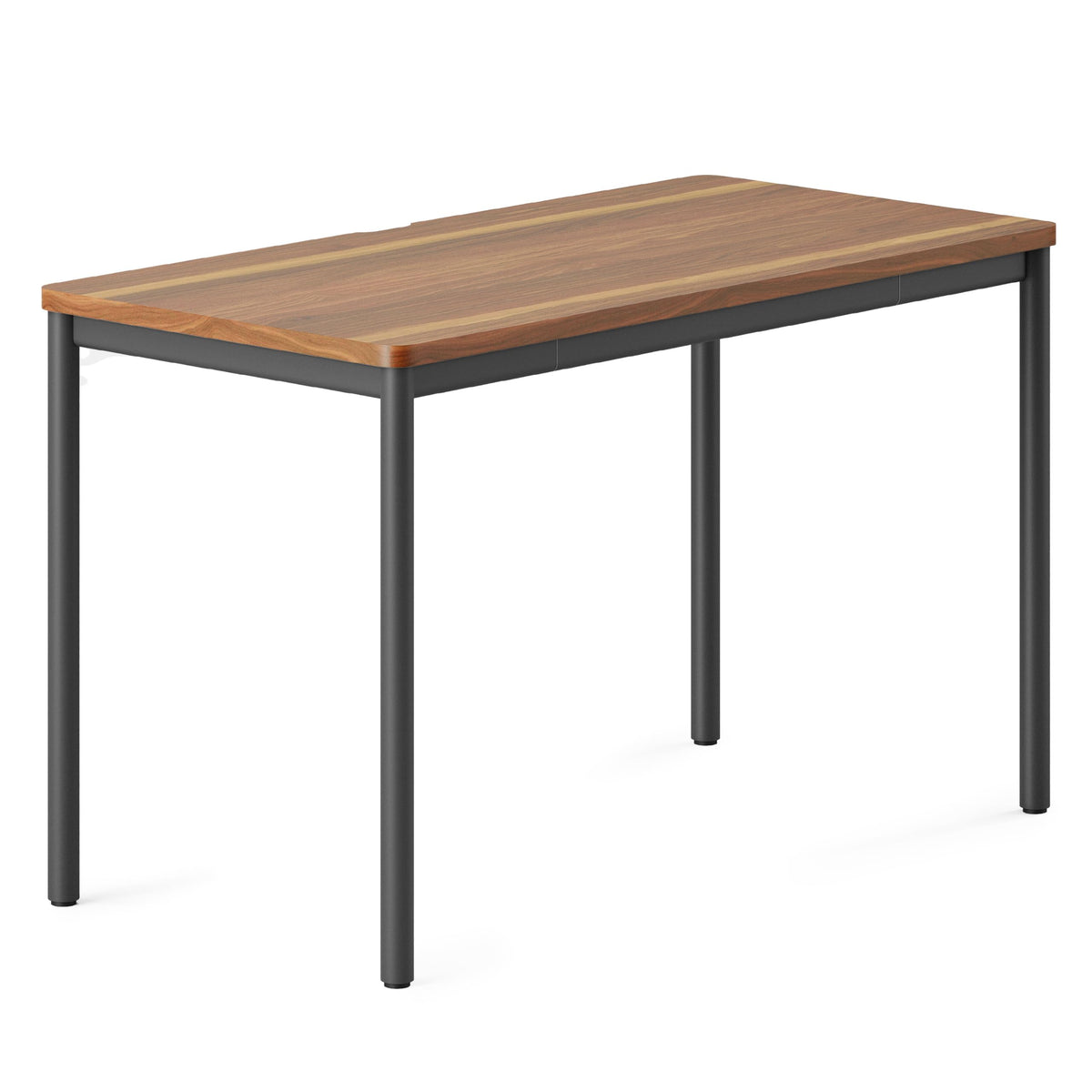 Branch Daily Desk - Functional at Home Office Desk with Effortless Assembly, Timeless Design, Rounded Corners, and Built-in Cable Notch - 48” W x 28.5” H x 24” D - Walnut Work Table
