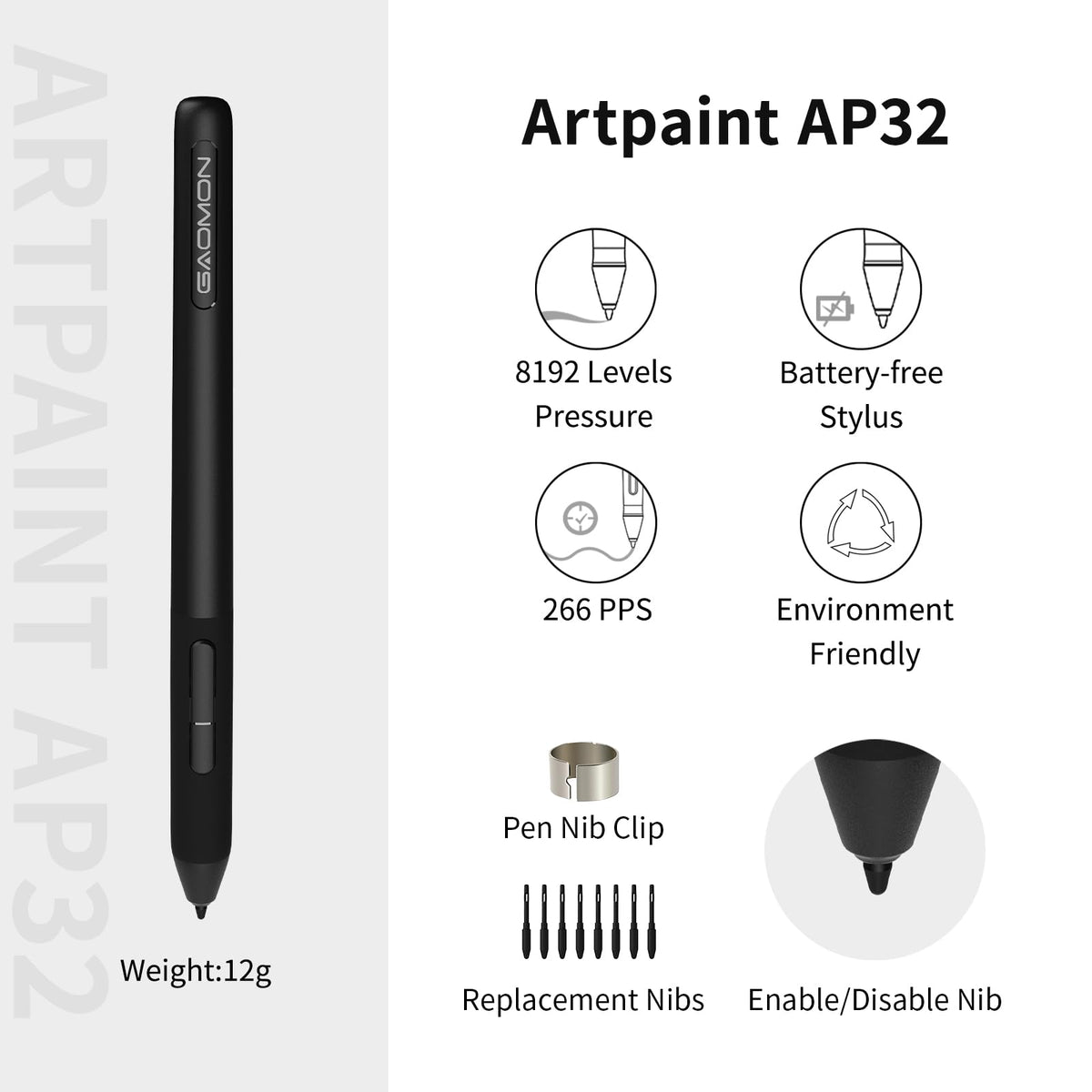 GAOMON S620 Drawing Tablet 6.5 x 4 Inch Graphics Tablet with 8192 Passive Pen 4 Customizable ExpressKeys for Digital Art, Painting, OSU Playing, Compatible with Windows PC, Mac