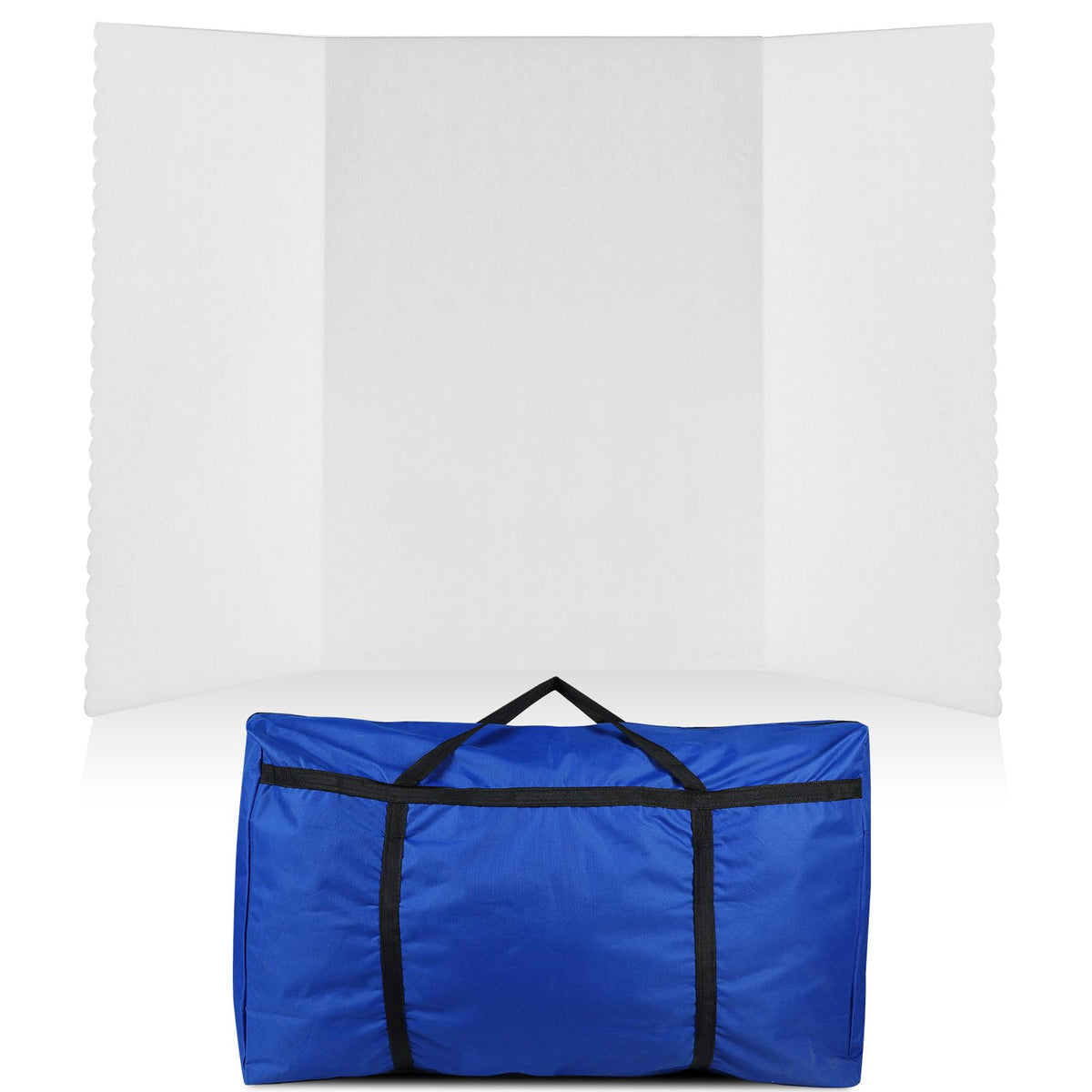 Paterr Trifold Poster Board with Storage Bag, Hook and Loop Fabric, Foldable 3 Panel Presentation Board for Science Fair and Exhibitions(White,72 x 36 Inch)
