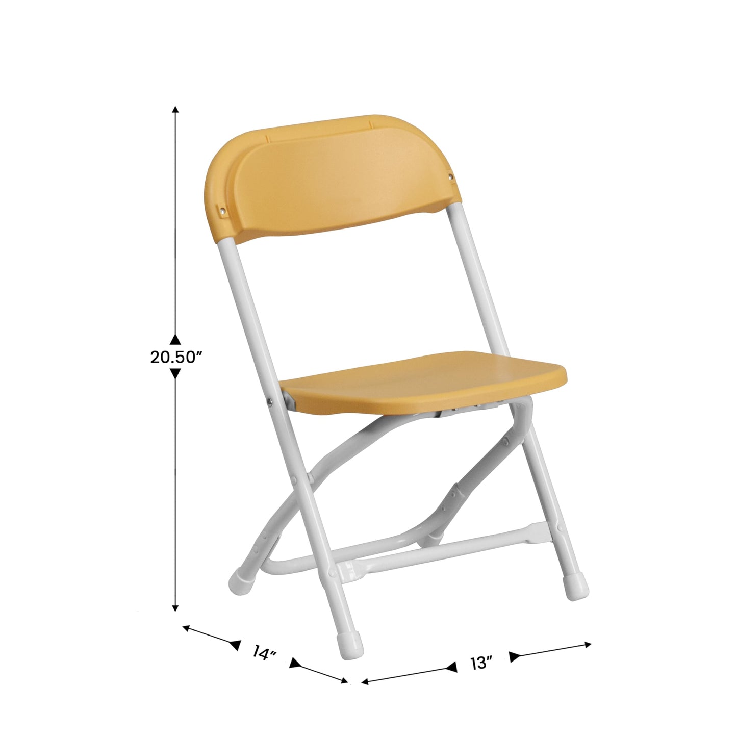 Flash Furniture Timmy 10 Pk. Kids Yellow Plastic Folding Chair