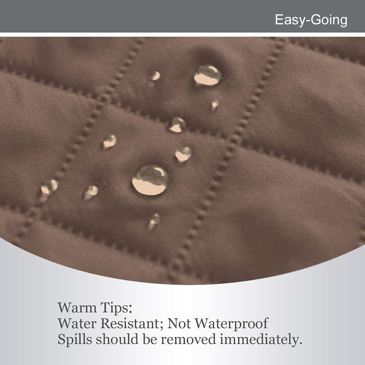 Easy-Going Reversible Couch Cover for 3 Cushion Couch Sofa Cover for Dogs Water Resistant Furniture Protector Cover with Foam Sticks Elastic Straps for Pet Cat (Sofa, Brown/Brown)