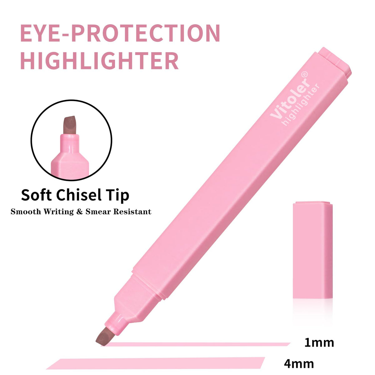 Piochoo Highlighters and Pens Set, 6pcs Cute Pastel Highlighters,6pcs 0.5mm Black Ink Gel Pens Quick Drying for Bible Studying Journaling Office School Supplies