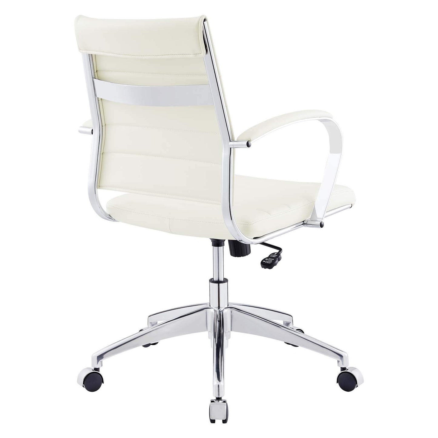 Modway Jive Ribbed, Mid Back Office Chair, White