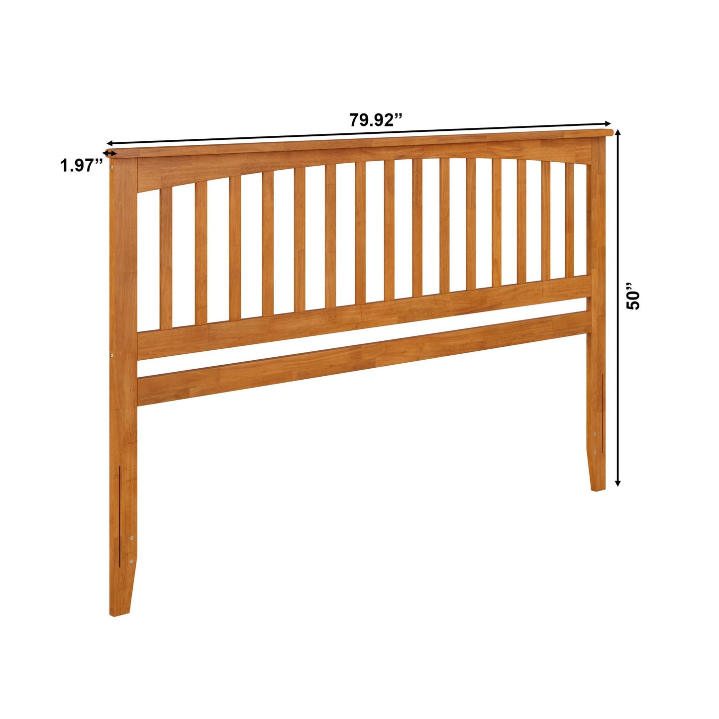 AFI, Mission King Solid Wood Headboard, Light Toffee