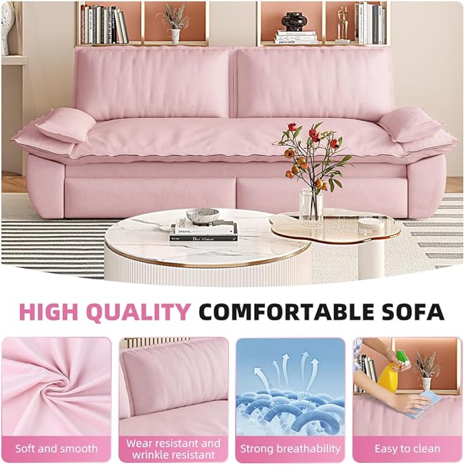 73.2" Sofa Bed Queen, 3-in-1 Pull Out Sofa Bed