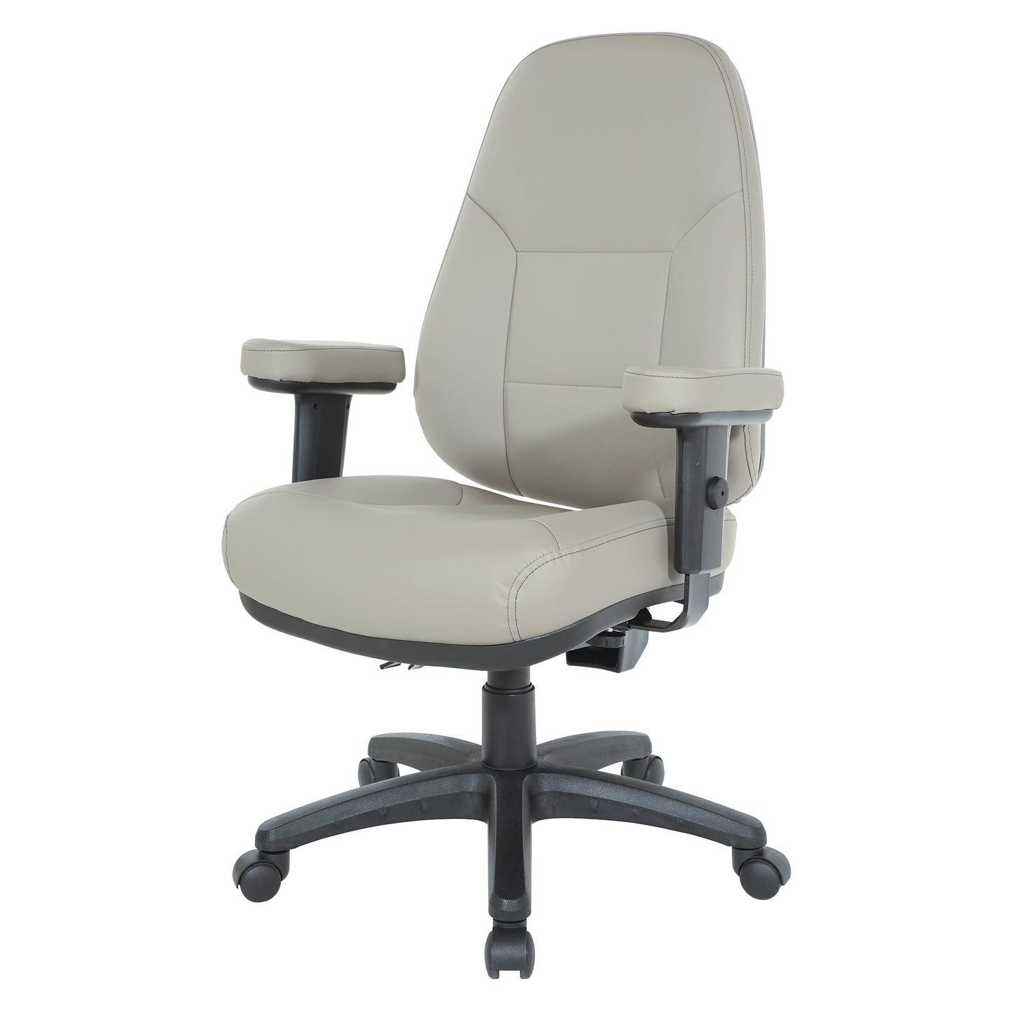 Office Star EC Series Professional Executive Ergonomic High Back Office Chair with Dual Function Control, Padded Contour Seat and Adjustable Padded Arms, Dillon Stratus