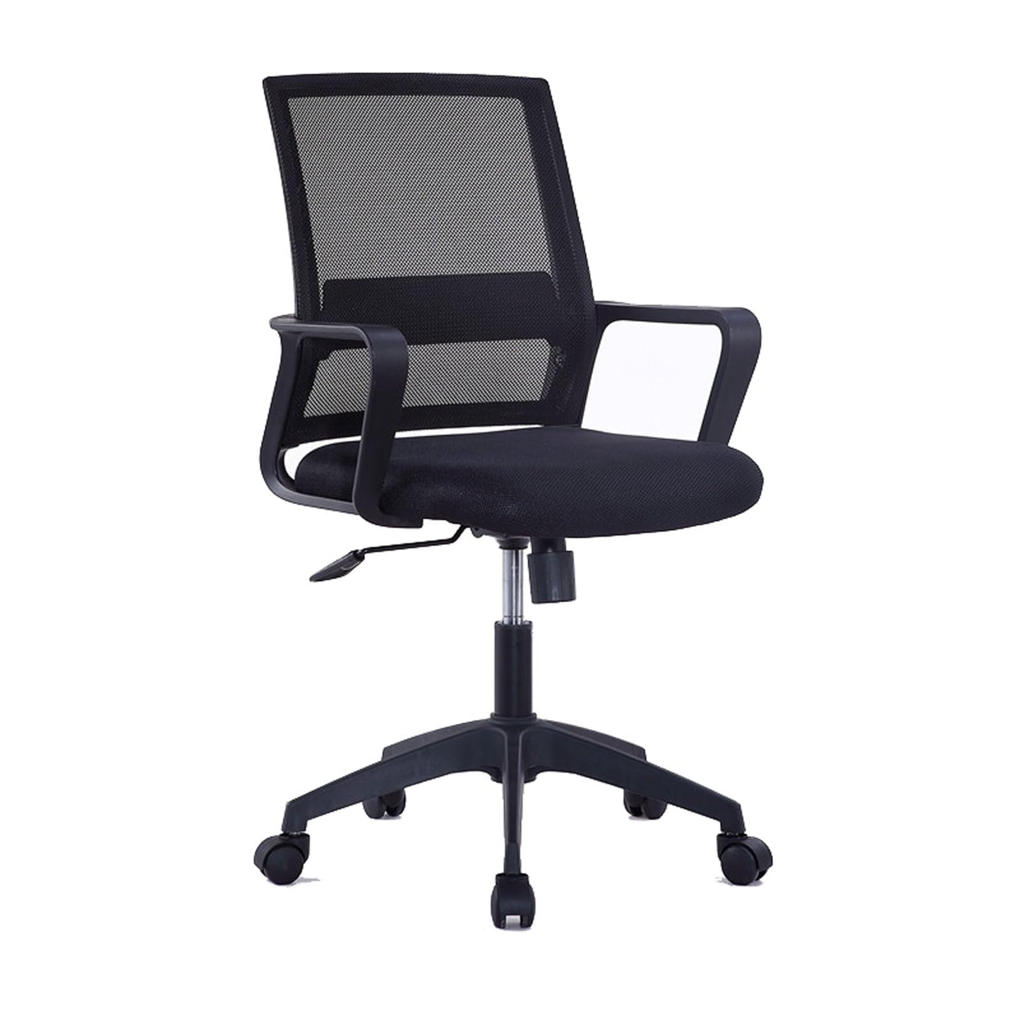 Mid Back Office Chairs Cantilever Desk Chair Ergonomic Mesh Meeting Chair with Lumbar Support, Sled Base,No Wheels Armchair for Meeting Boardroom Visitor Reception