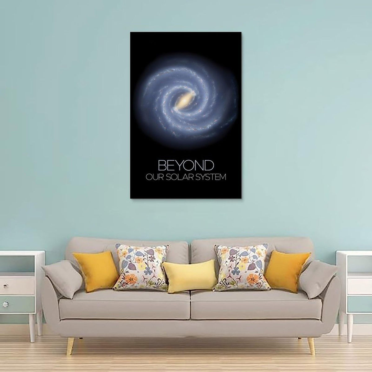 Milky Way Galaxy Wall Art 16x24 Inch Unframed– Spiral Galaxy Astronomy Poster Print, Space Science Decor for Classroom, Kids Room, Home Office, Science Gift for Students & Teachers