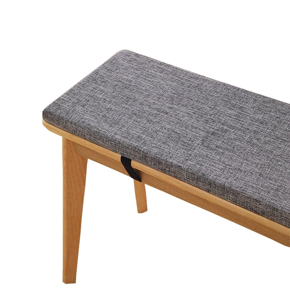 Lvgesse 3cm Thick Bench Cushion for Indoor/Outdoor Custom Size Thick Linen Non-Slip Seat Pad with Zipper Removable Cover for Patio Garden Swing Porch Window Chair Furniture Cushions(Gray,12x70)