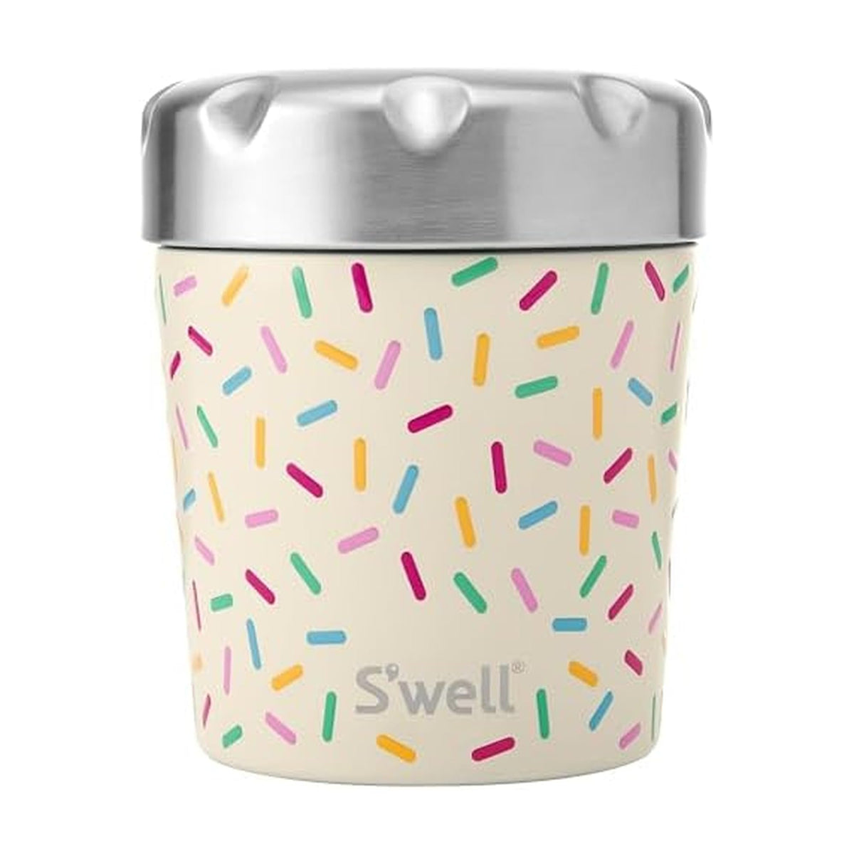 S'well Stainless Steel Ice Cream Chiller, 16oz, Sweet Sprinkle, Triple Layered Vacuum Insulated Container Keeps Ice Cream Frozen For Up To Four Hours, BPA Free