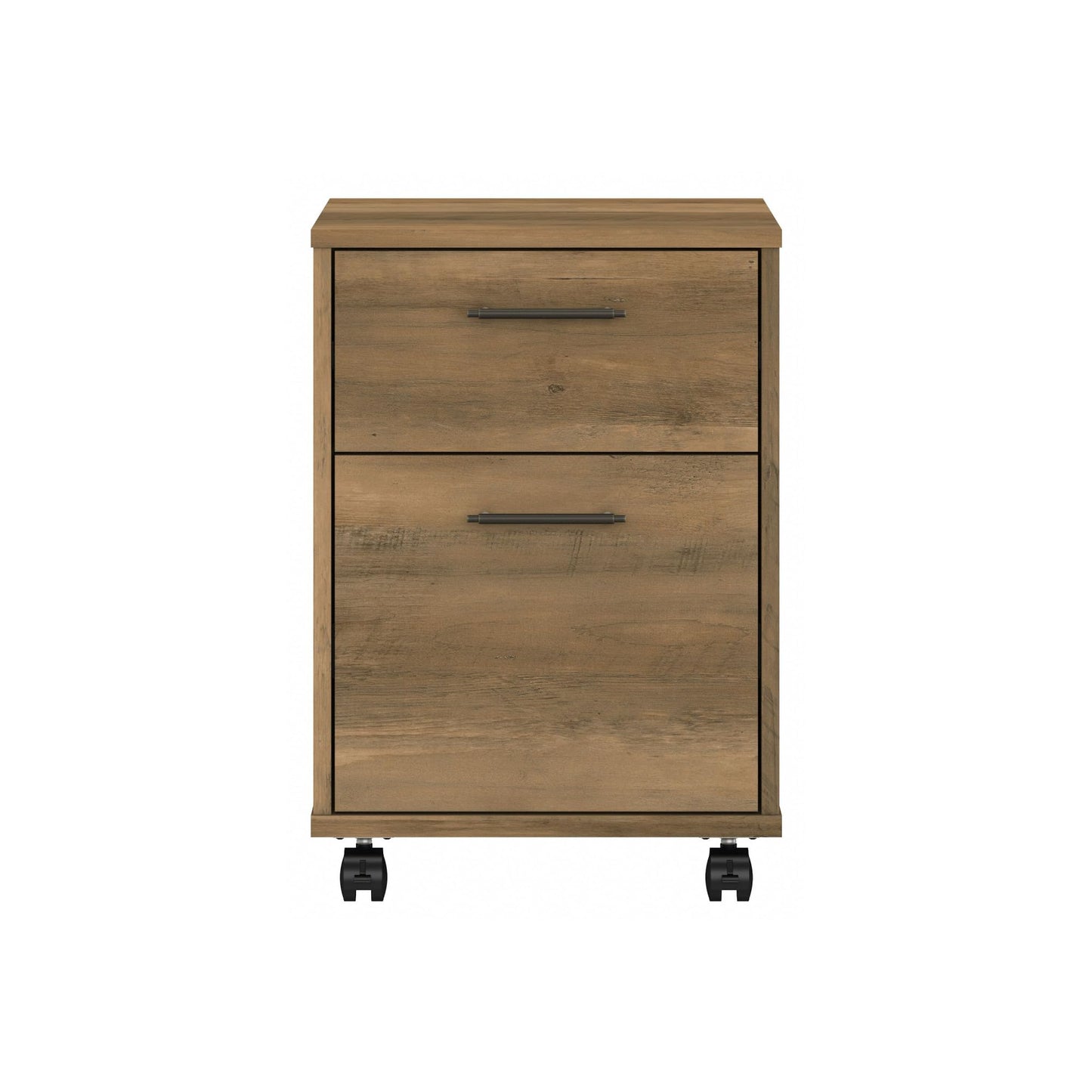 Bush Furniture Key West 2 Drawer Rolling File Cabinet in Reclaimed Pine Mobile Organization for Home Office Small Under Desk Storage on Wheels