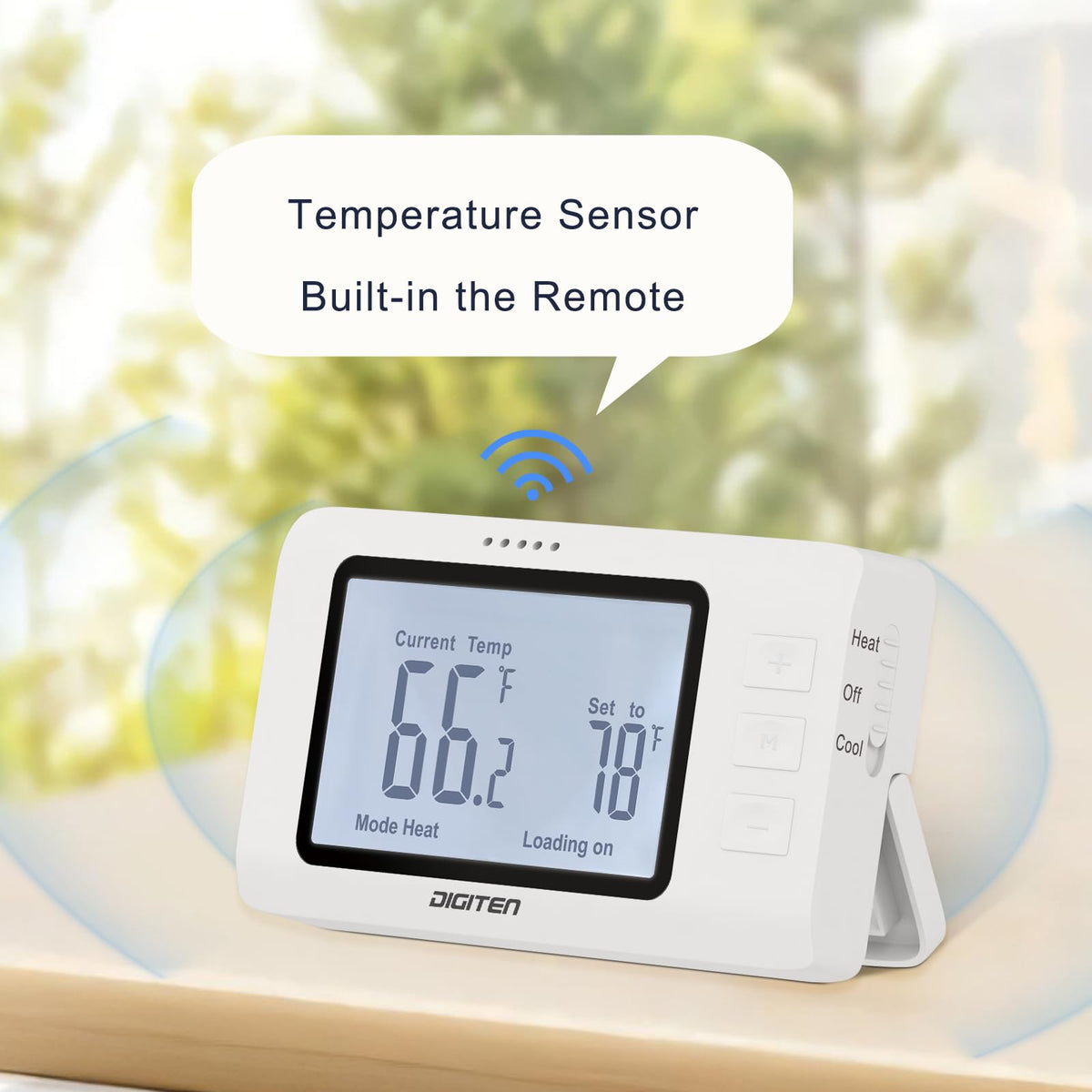 SENSTREE Remote Control Thermostat, pre-Wire Temp Controller with Heating/Cooling Mode, ℃ /℉ Switch, Temperature-Controlled Plug for Space heaters, Window AC, Fans, 110V