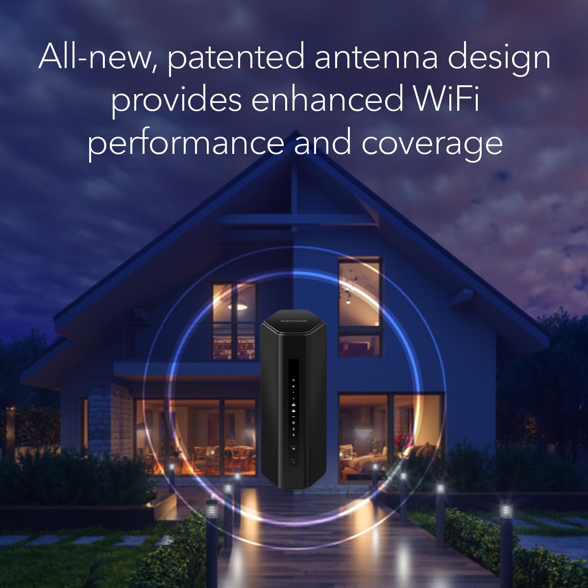 NETGEAR RS300-100NAR Nighthawk RS300 Tri-Band WiFi 7 Router, Wireless Speed Up to 9.3 Gbps, Covers Up to 2500 Sq. Ft., Black - Certified Refurbished