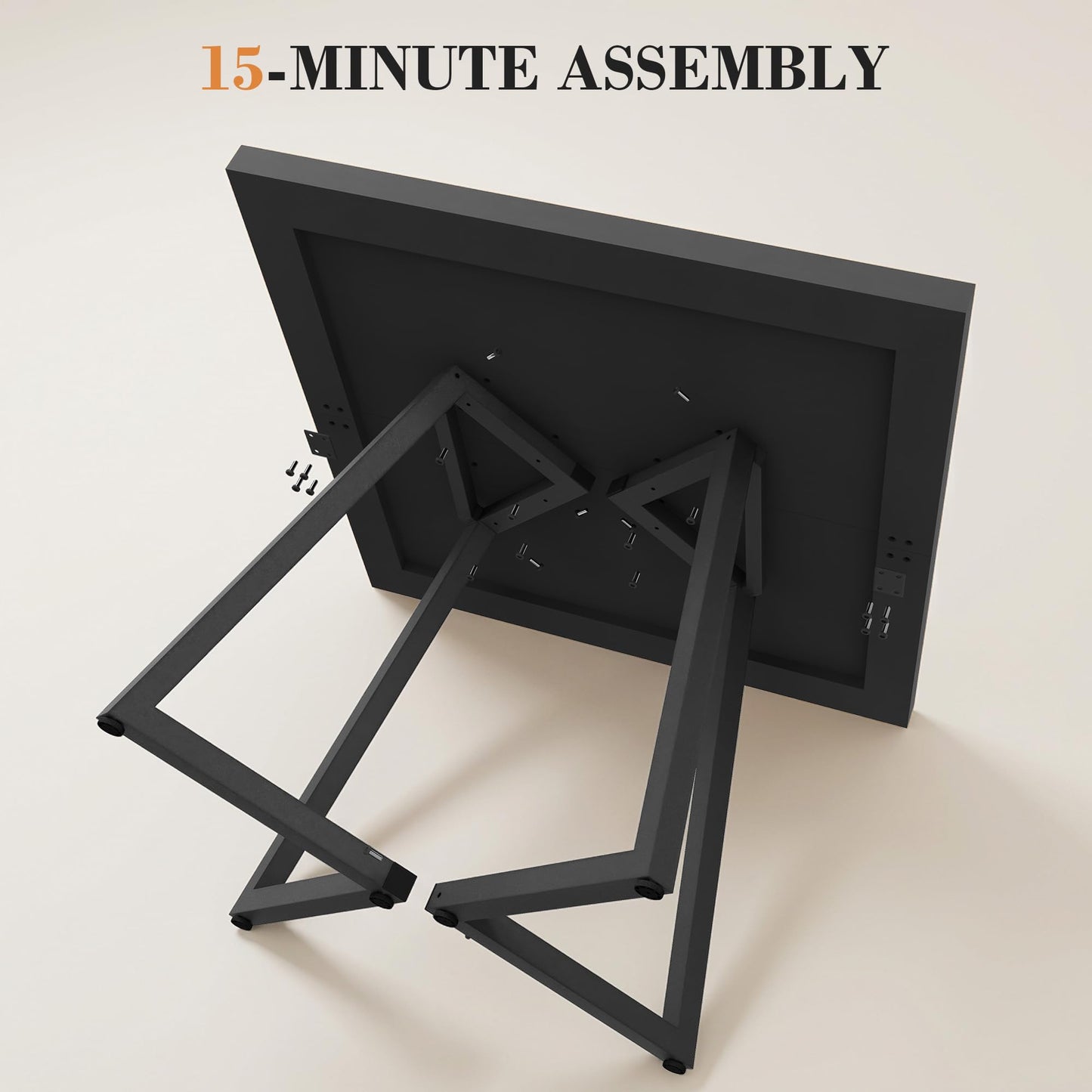 Apicizon Square Kitchen Table for 2, Small Dining Table with Metal Base, 31.5" Modern Dinner Table for Dining Room Apartment Restaurant, Black