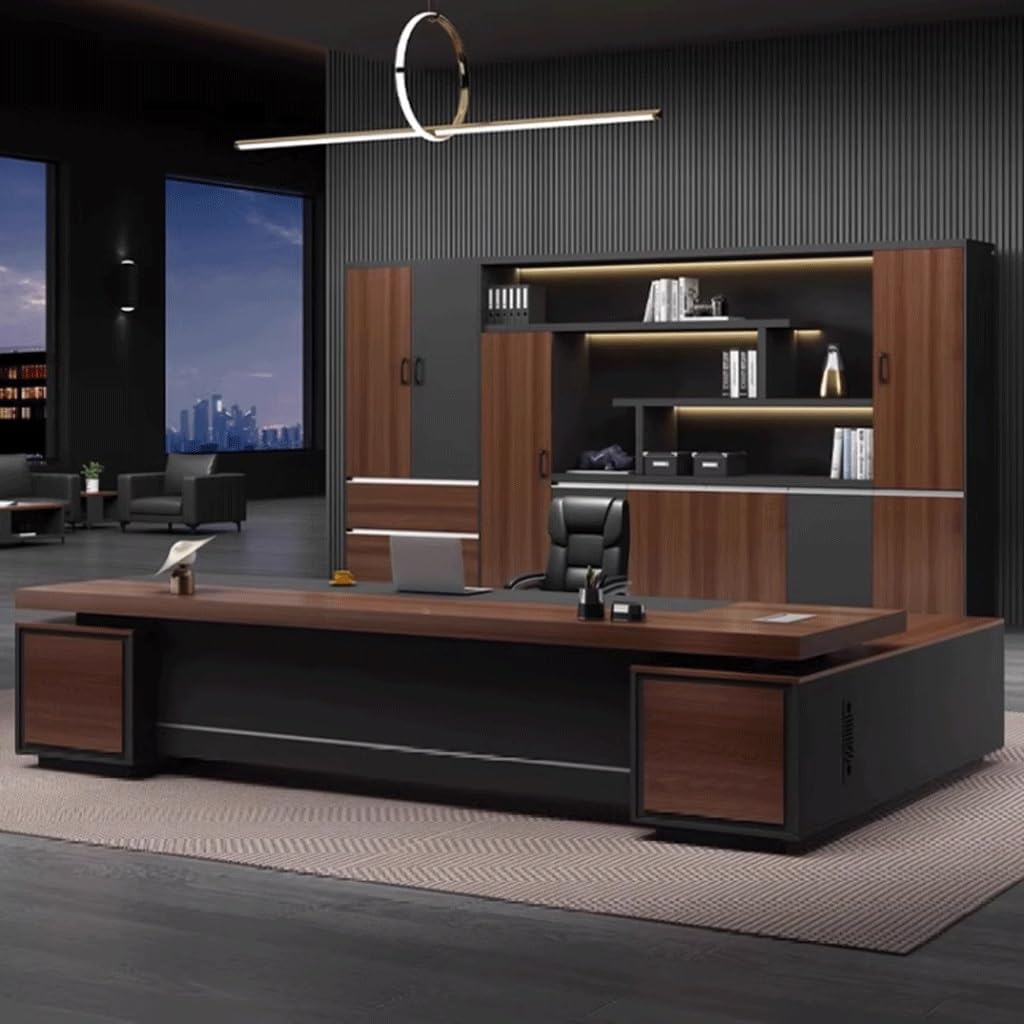 ULTRAWAVE Computer Desk Home Office Desk Executive Desk, Modern Executive Desk, CEO/Manager Desk, Office Furniture