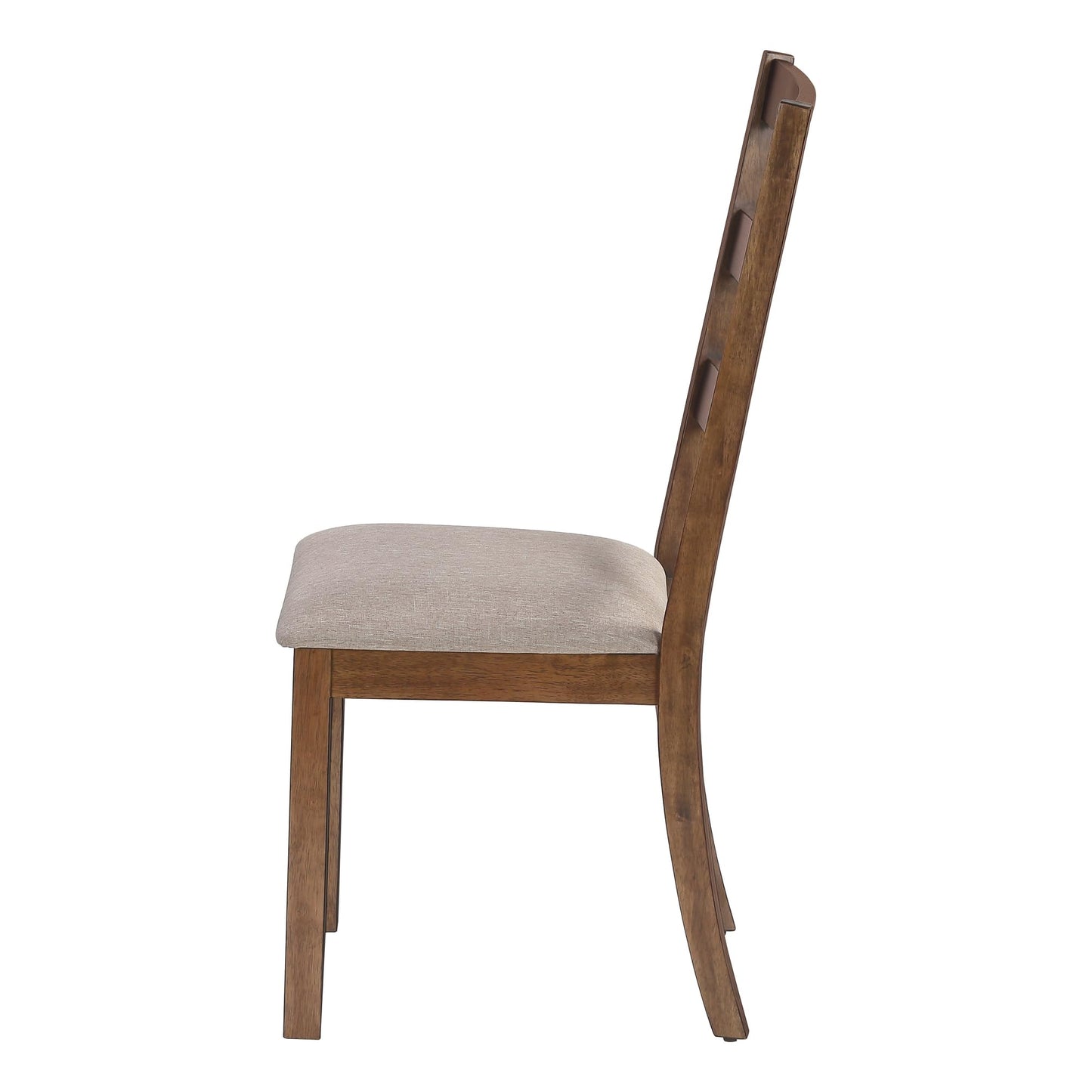 Monarch Specialties I 1313 Dining Chair, Set of 2, Side, Upholstered, Kitchen, Dining Room, Fabric, Wood Legs, Brown, Beige, Transitional