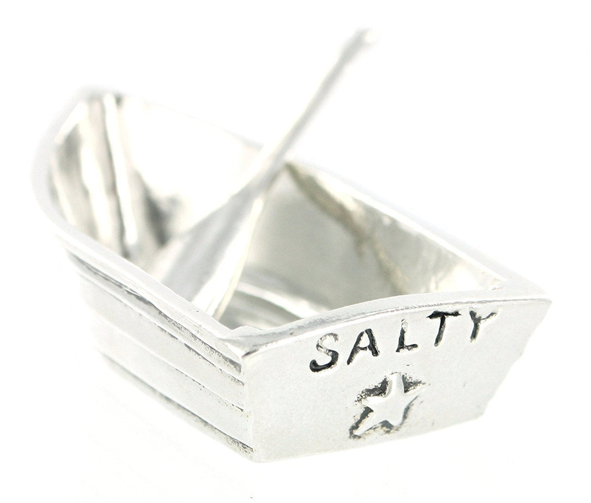 Basic Spirit Boat Salt Cellar with Spoon Handcrafted Pewter Home Lead-Free SD-19