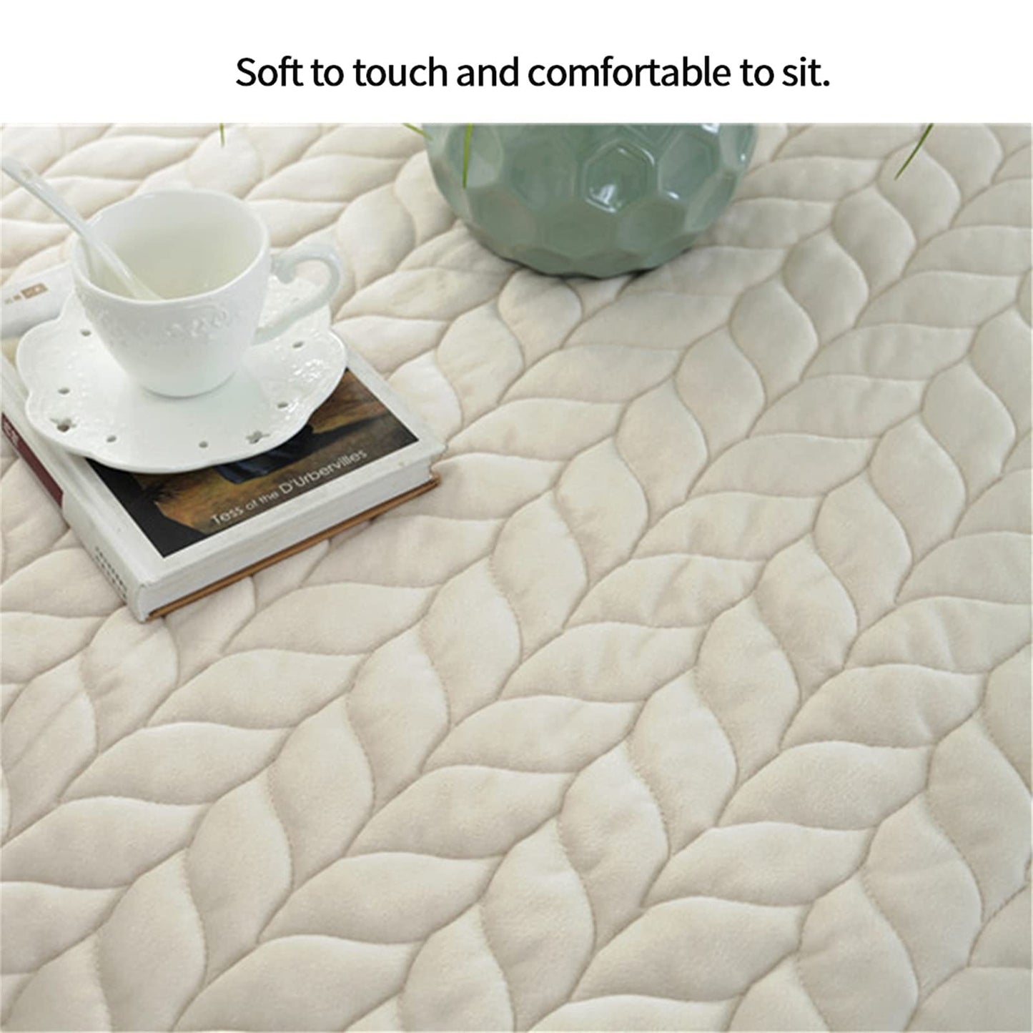 JeogYong Thick Plush Bay Window Mat Non-Slip Crystal Velvet Bay Window Cushion Pad, 70 x 150cm Modern Windowsill Bench Seat Cushion for Indoor Tatami Sofa Decor Home Bedroom Living Room