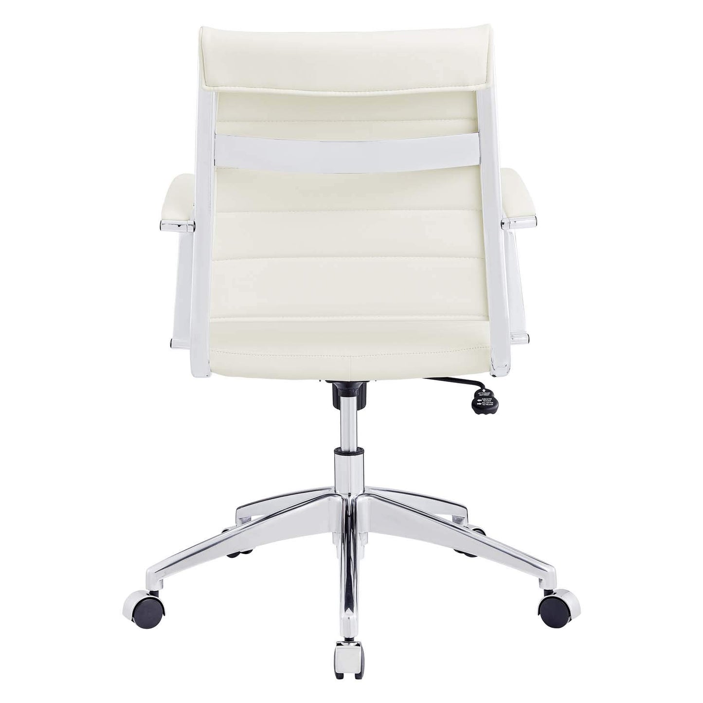 Modway Jive Ribbed, Mid Back Office Chair, White