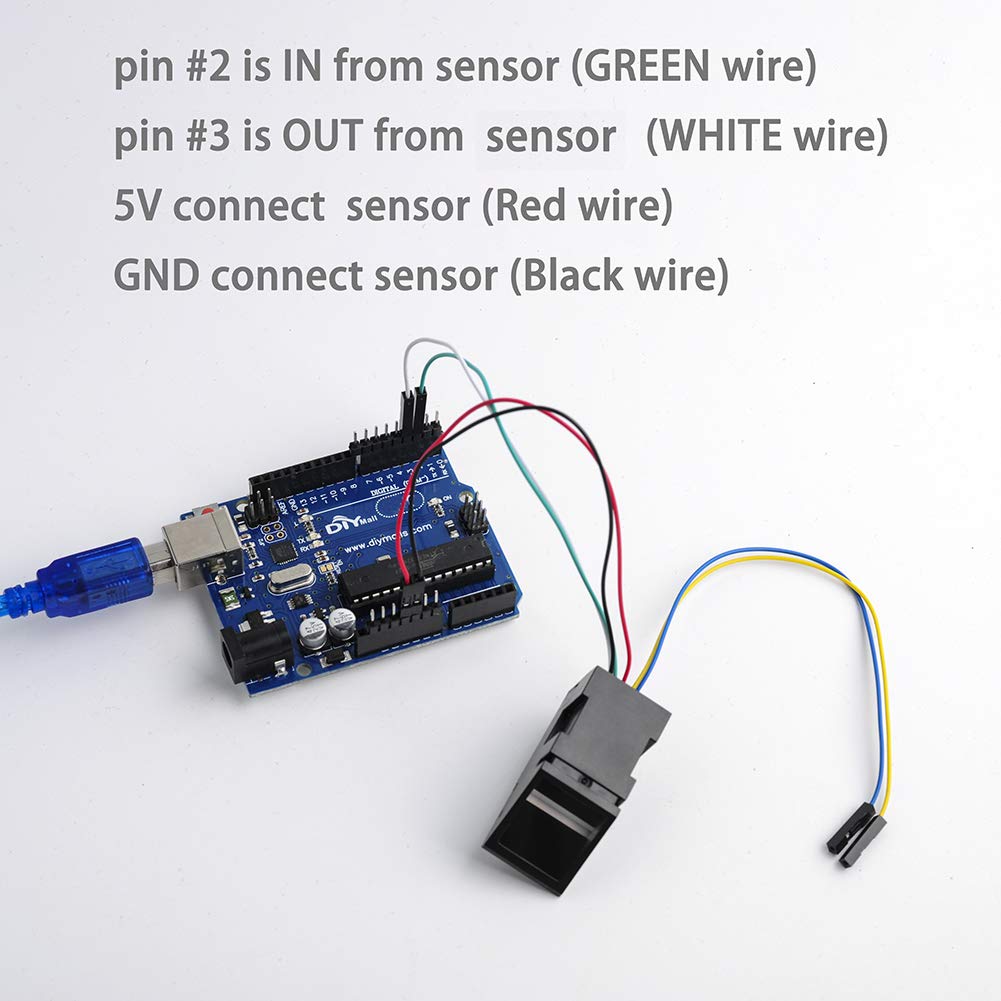 Geekstory Optical Fingerprint Reader Sensor Module Door Lock Access Control Red Light for Arduino Mega2560 UNO R3