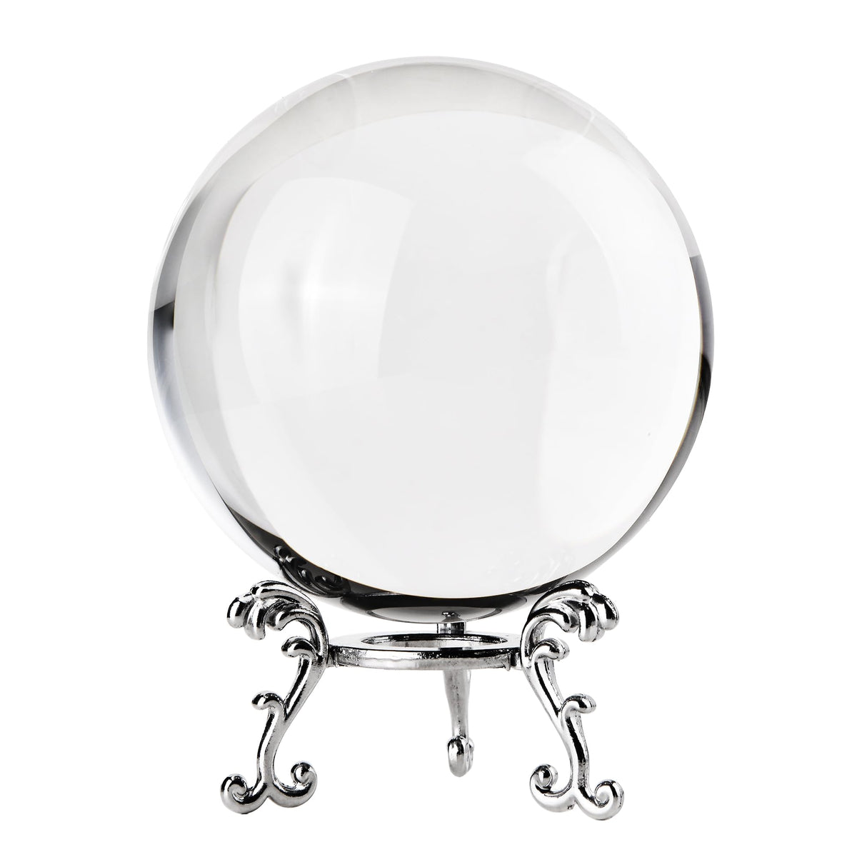 80mm Clear Crystal Ball with Stand, Photography Lensball Prop for Magical Shots, Optical Glass Sphere Decorative Balls Gifts for Meditation Divination