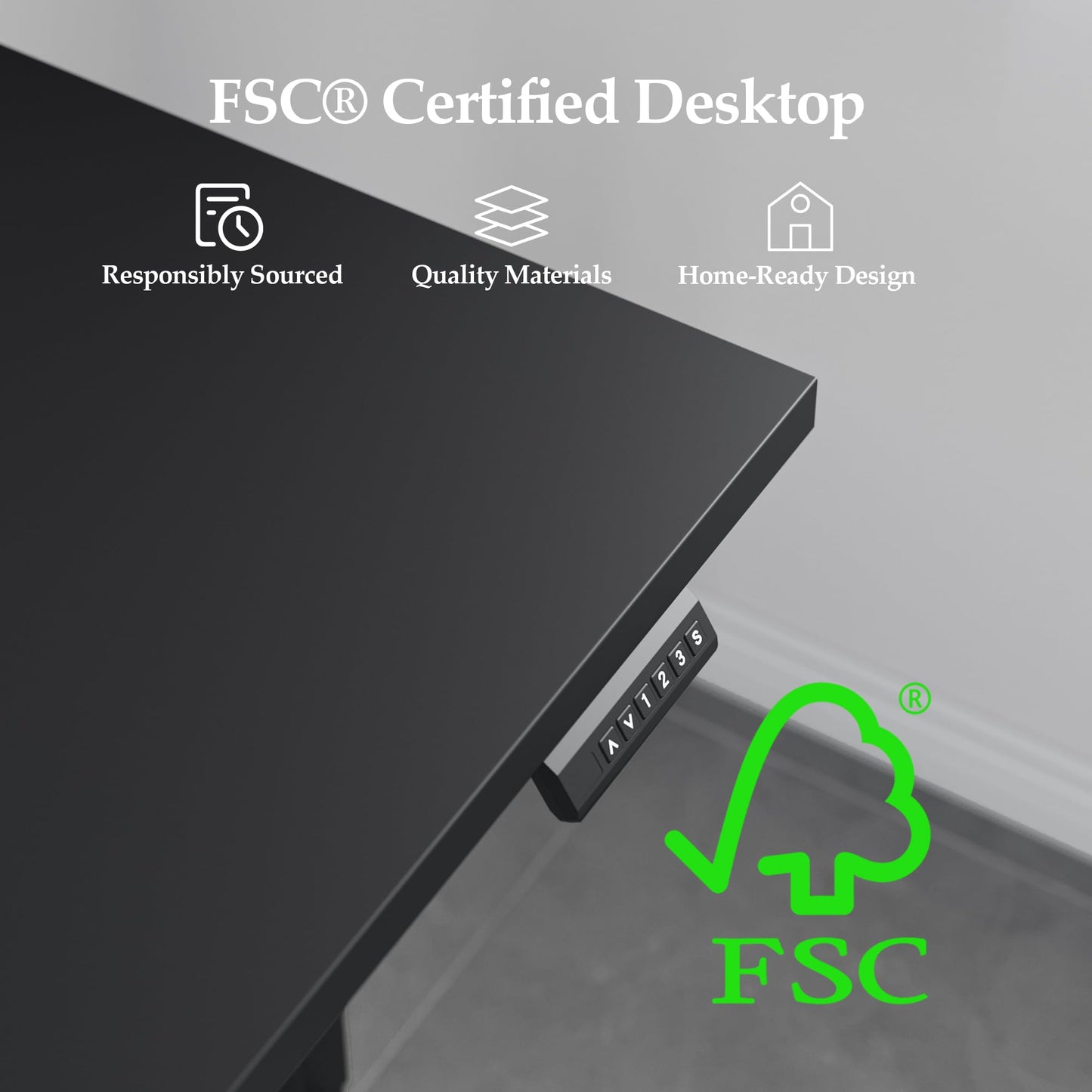 Klicelor L Shaped Standing Desk 59 x 48 Inch, Electric Height Adjustable Corner Desk for Home Office Workstation, Ergonomic Sit Stand Computer Table with Memory Controller, Black