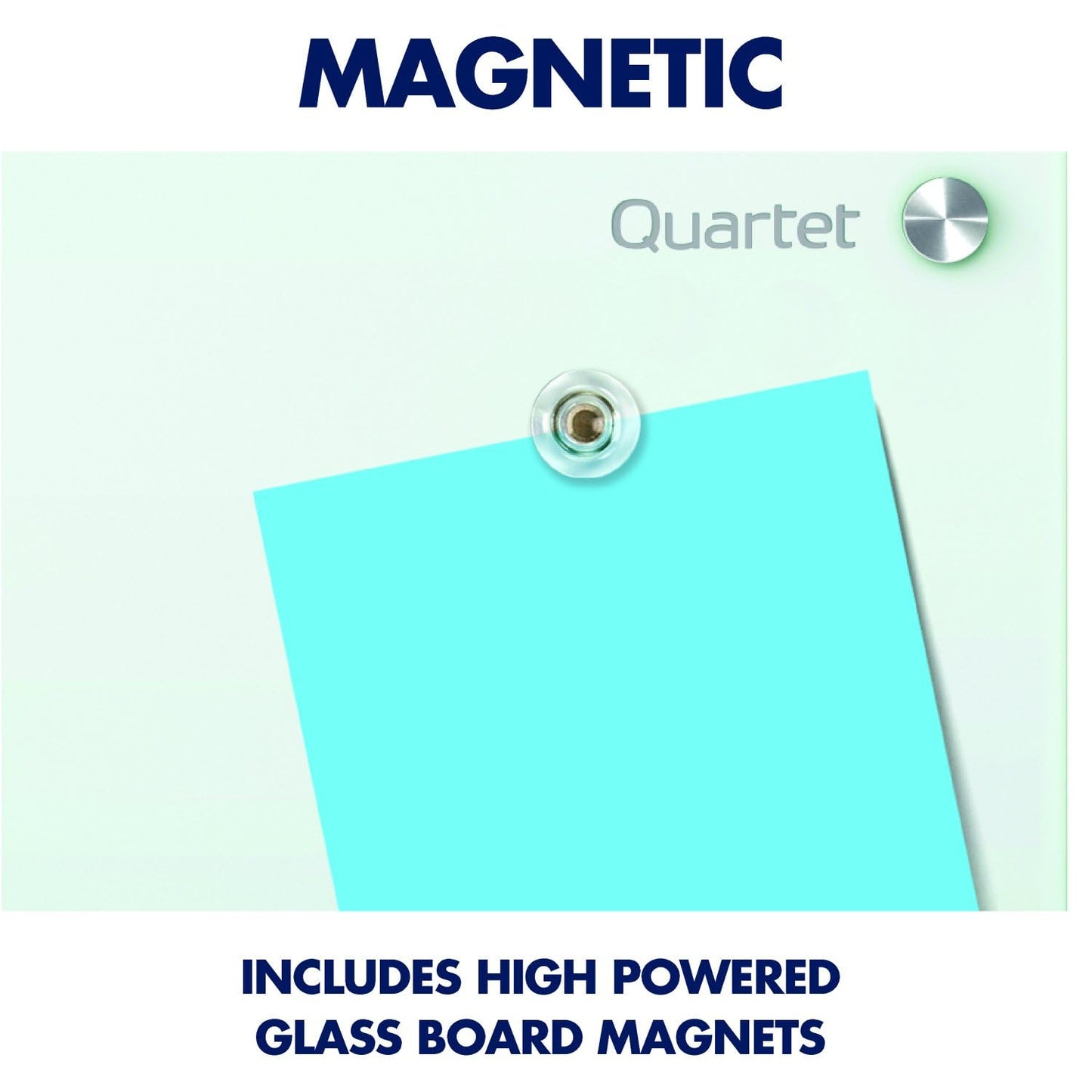 Quartet Magnetic Glass Dry Erase White Board, 48''W x 36''H Whiteboard, Infinity Frameless Mounting, White Surface (G4836W)