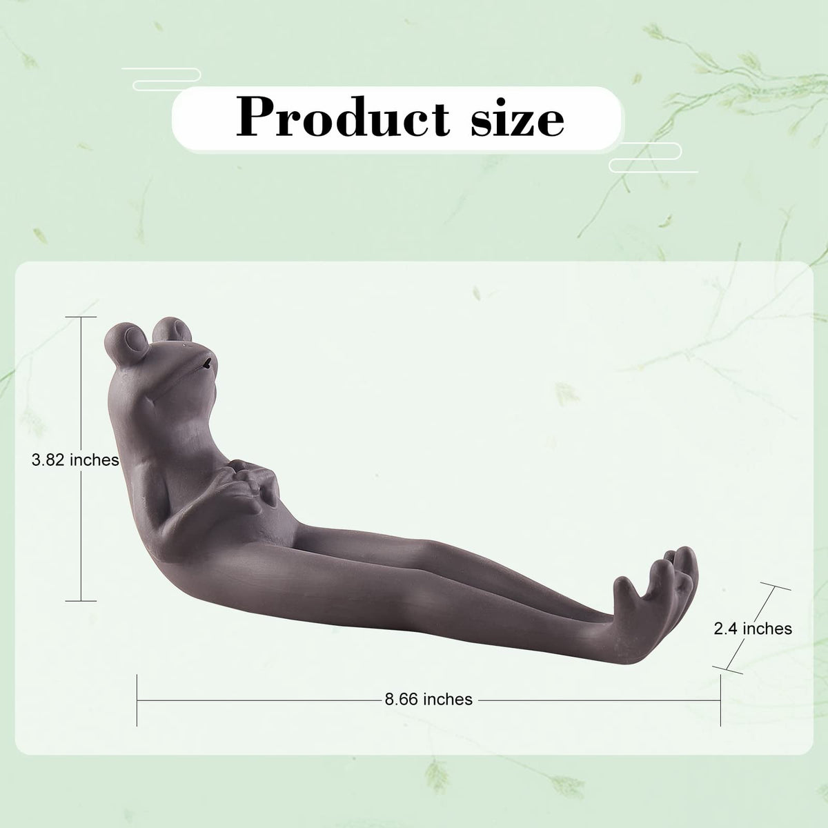 WEWAYSMILE Frog Incense Holder Handmade Ceramic Incense Stick Holder Cute Frog Burner Holder Modern Aromatherapy Ornament for Meditation Yoga Home Living Room Office Decor
