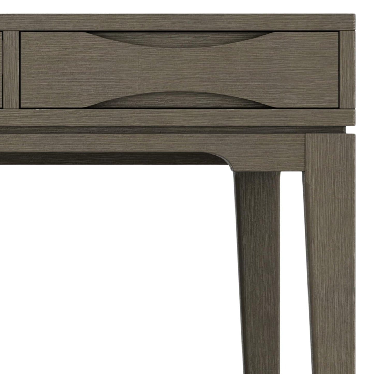 SIMPLIHOME Harper Desk - 60 Inch Wide Solid Wood Writing Desk in Farmhouse Grey, Mid-Century Modern Home Office Computer Table for Workspace or Study with 2 Drawers and Flip-Down Keyboard Tray