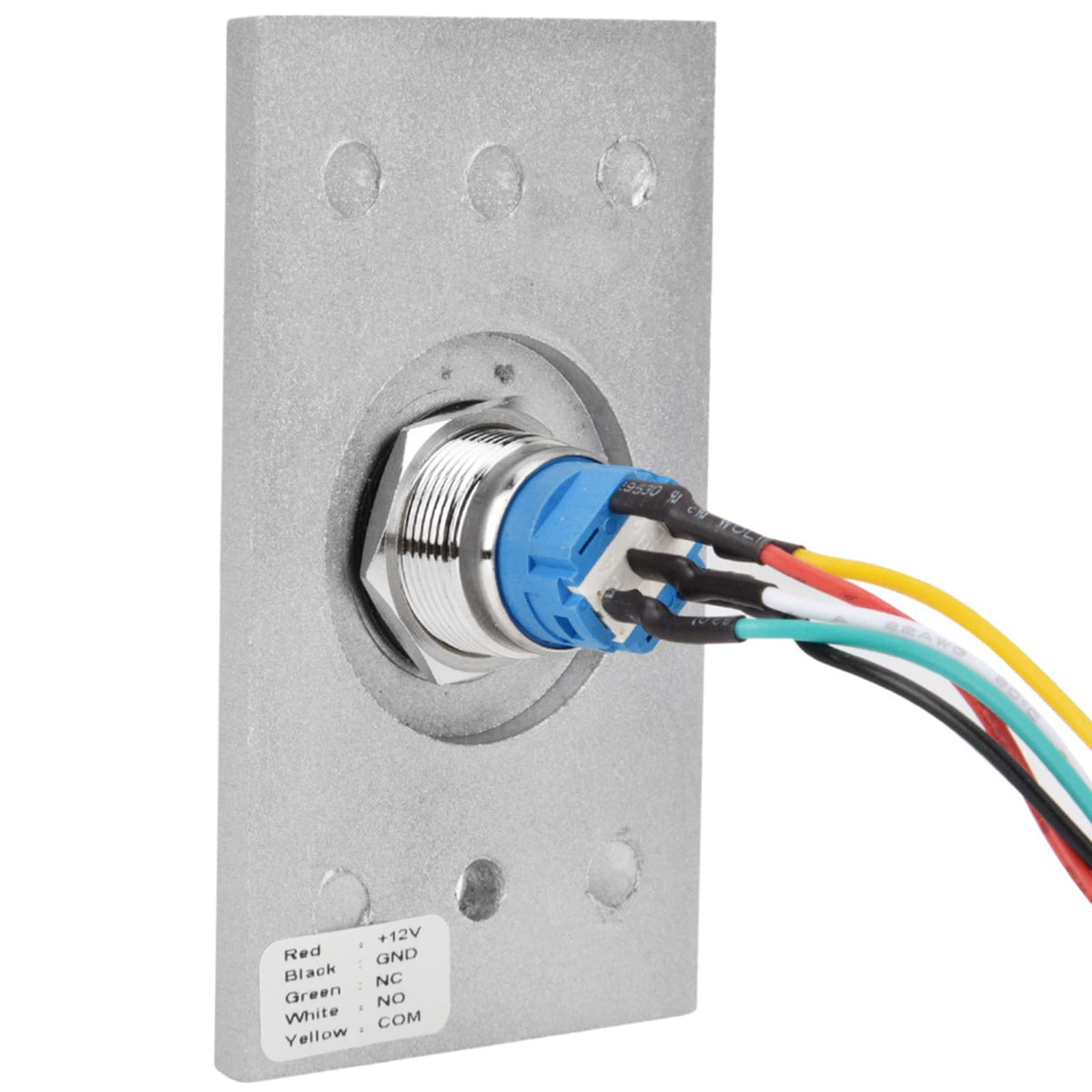 Access Control Button, Aluminum Exit Push Button Switch with LED Indicator Light for Access Control System, Metal Door Release Switch for Hollow Door Office Home Security