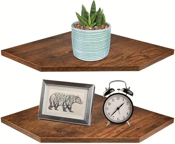 Homode Corner Shelf Wall Mount, Cable Box, Game Console, Storage