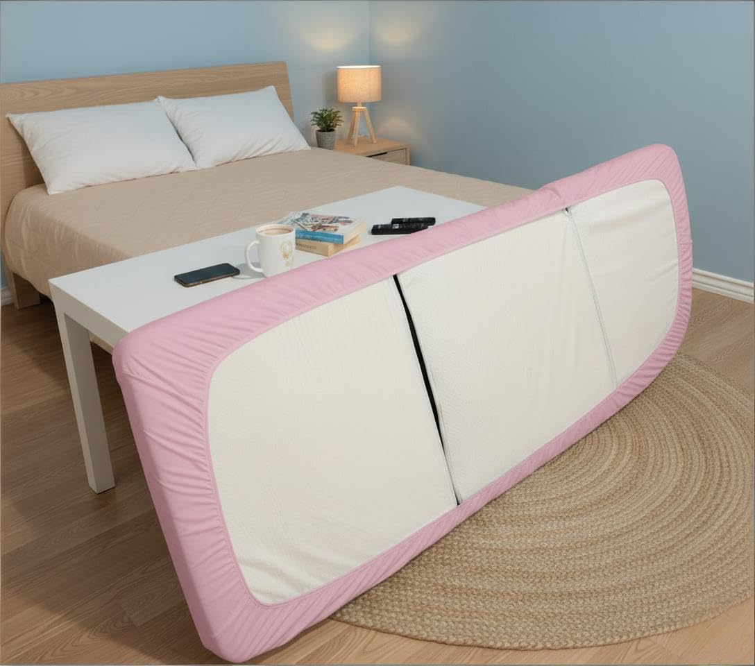 Stretchy Full Size Fitted Sheet for 4 Inch Low Profile Mattress - Snug Fit with No Baggy Fit for Thin Mattress, Tri-Fold Bed, Trundle Pull-Out, RV Bunk & Camping Cots, Daybed - Pink, Full