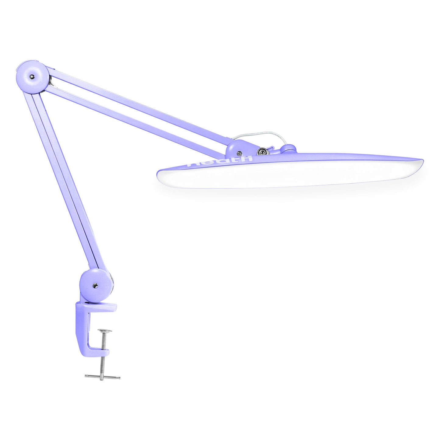 Neatfi XL 2200 Lumens 24W LED Desk Lamp – Shadow-Free Task Lighting | 4-Level Dimming | Home Office & Crafts Use | 20-Inch Wide Head (Lavender, Non-CCT with Clamp)