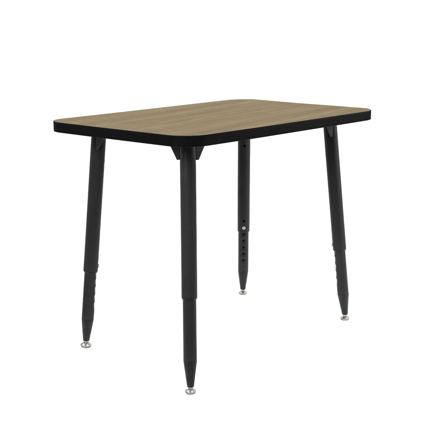 Adapte Commercial Classroom Activity Table - 24" x 36" Rectangle, ADA Compliant Tapered Legs with Glides & Casters, Adjustable Height 22-34" Wheelchair Accessible, School & Office Furniture