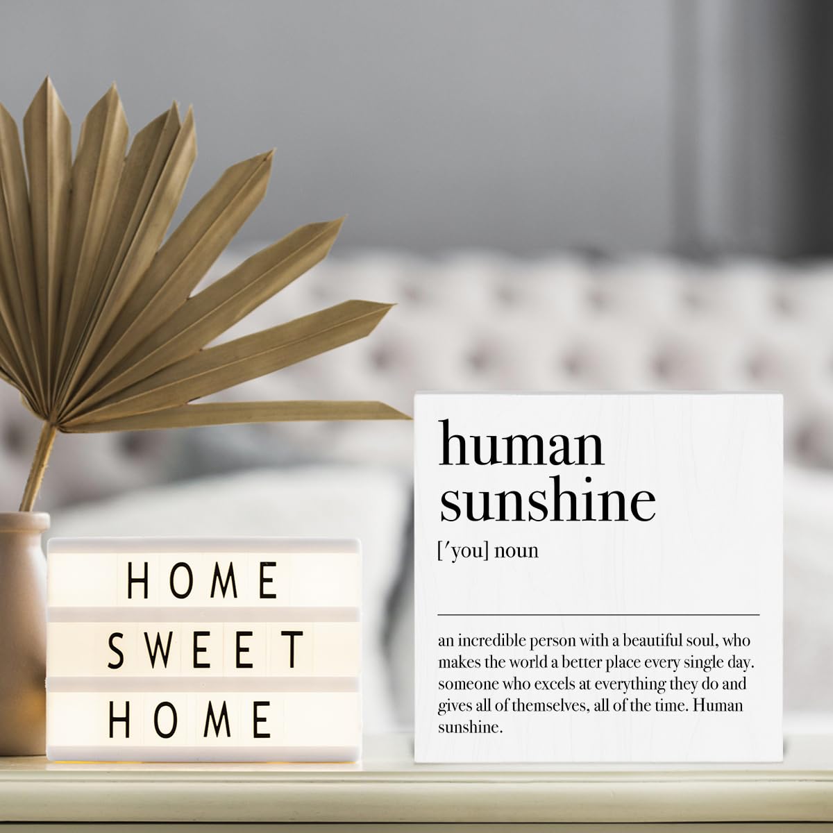 YYDS Motivational Definition Decorative Wooden Box Sign Inspirational Rustic Office Desk Decorations Positive Affirmations Farmhouse Encouraging Wood Block Plaque Home Shelf Tabletop Cubicle Decor