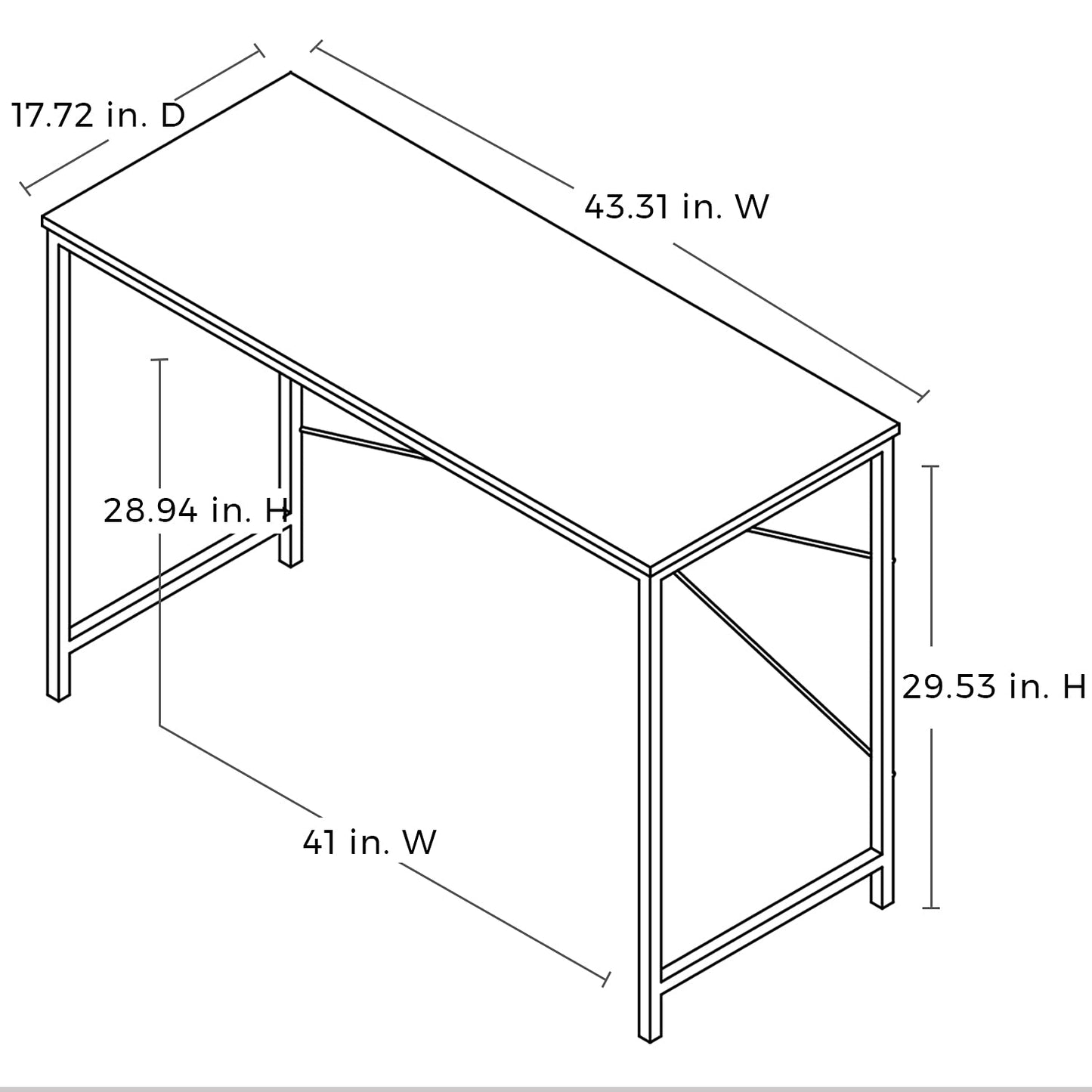 ClosetMaid 4967 Writing Desk or Console Table, Mixed Material, Taupe