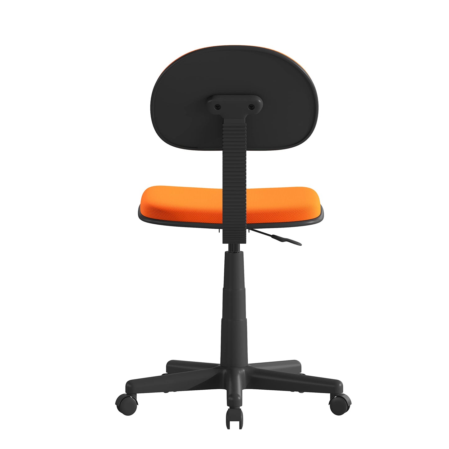 Flash Furniture Harry Low Back Swivel Task Office Chair - Adjustable Light Orange Student Chair with Padded Mesh Seat & Back - Homeschool Study Chair