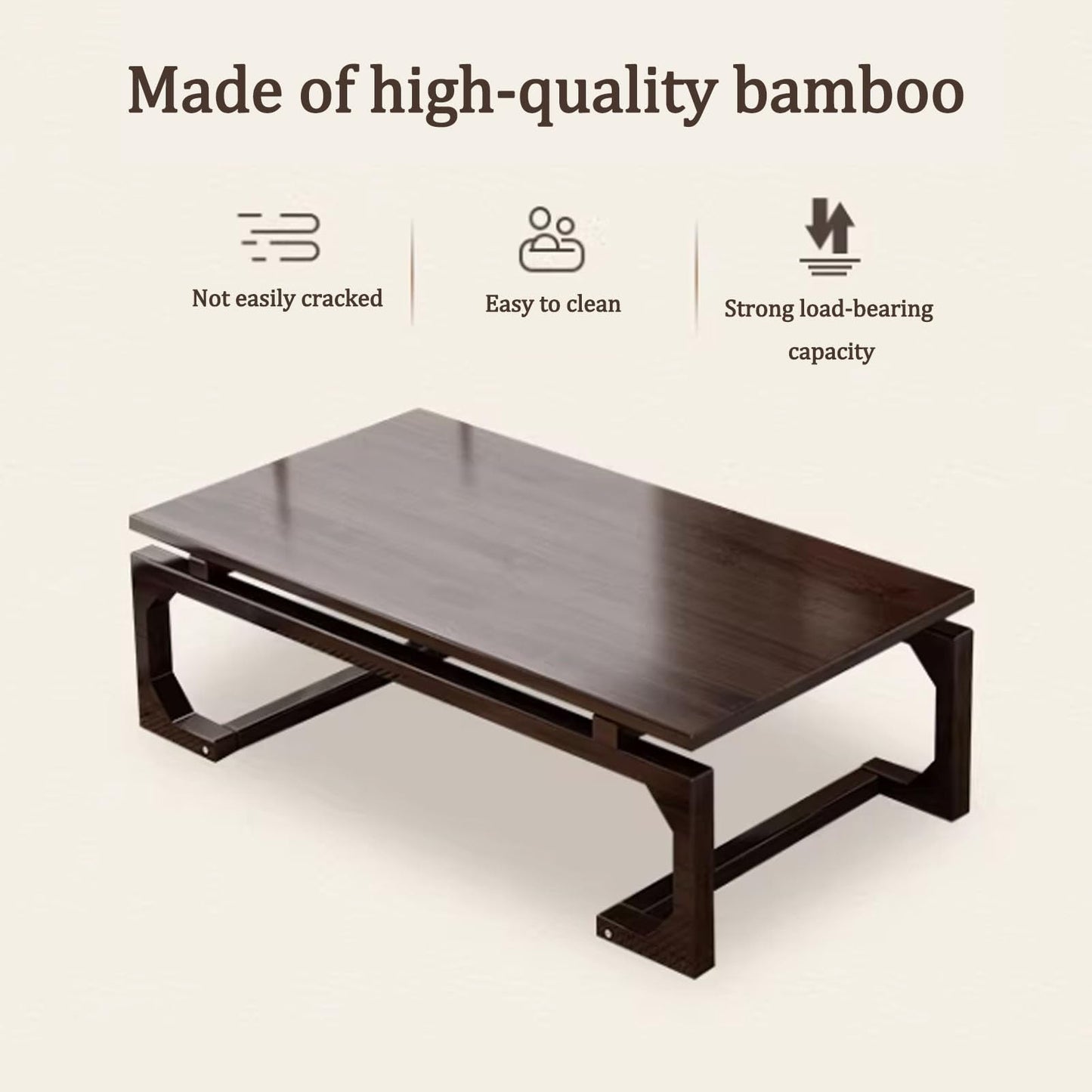 GHHDPXM Multifunctional Japanese Floor Sitting Table Rectangular Wooden Chabudai Tea Table for Living Room Home Office – Low Wood Table (80x50x30cm/31.4x19.6x11.8'')