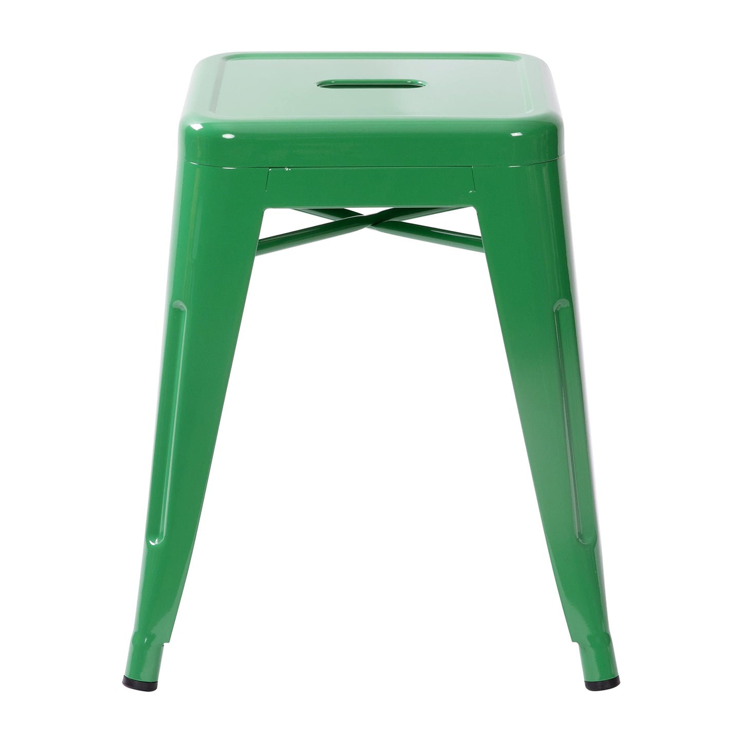 Flash Furniture Metal Dining Table Height Stool - Backless Green Kai Commercial Grade Stool - 18 Inch Stackable Dining Chair - Set of 4