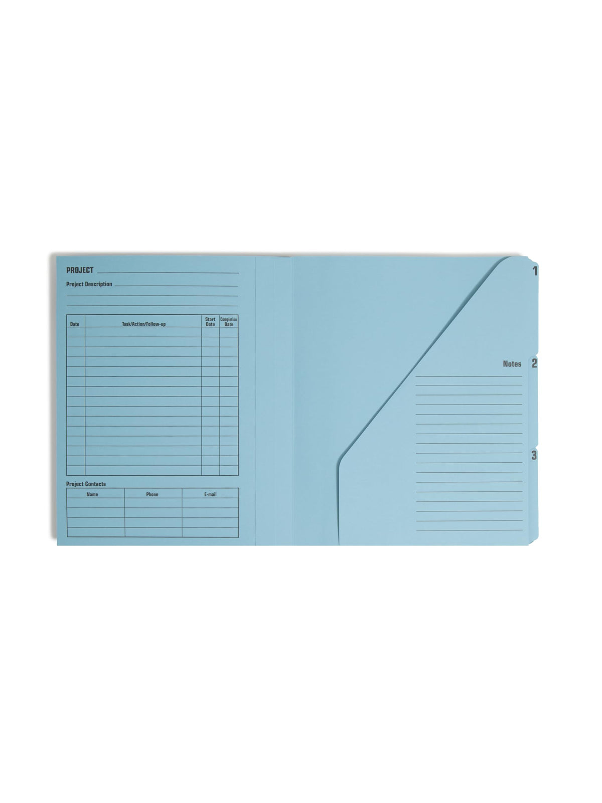 Smead Project Organizer, 10 Pockets, Closed Sides, Preprinted Templates, Reinforced Tabs, Letter Size, Navy/Lake Blue (89200)