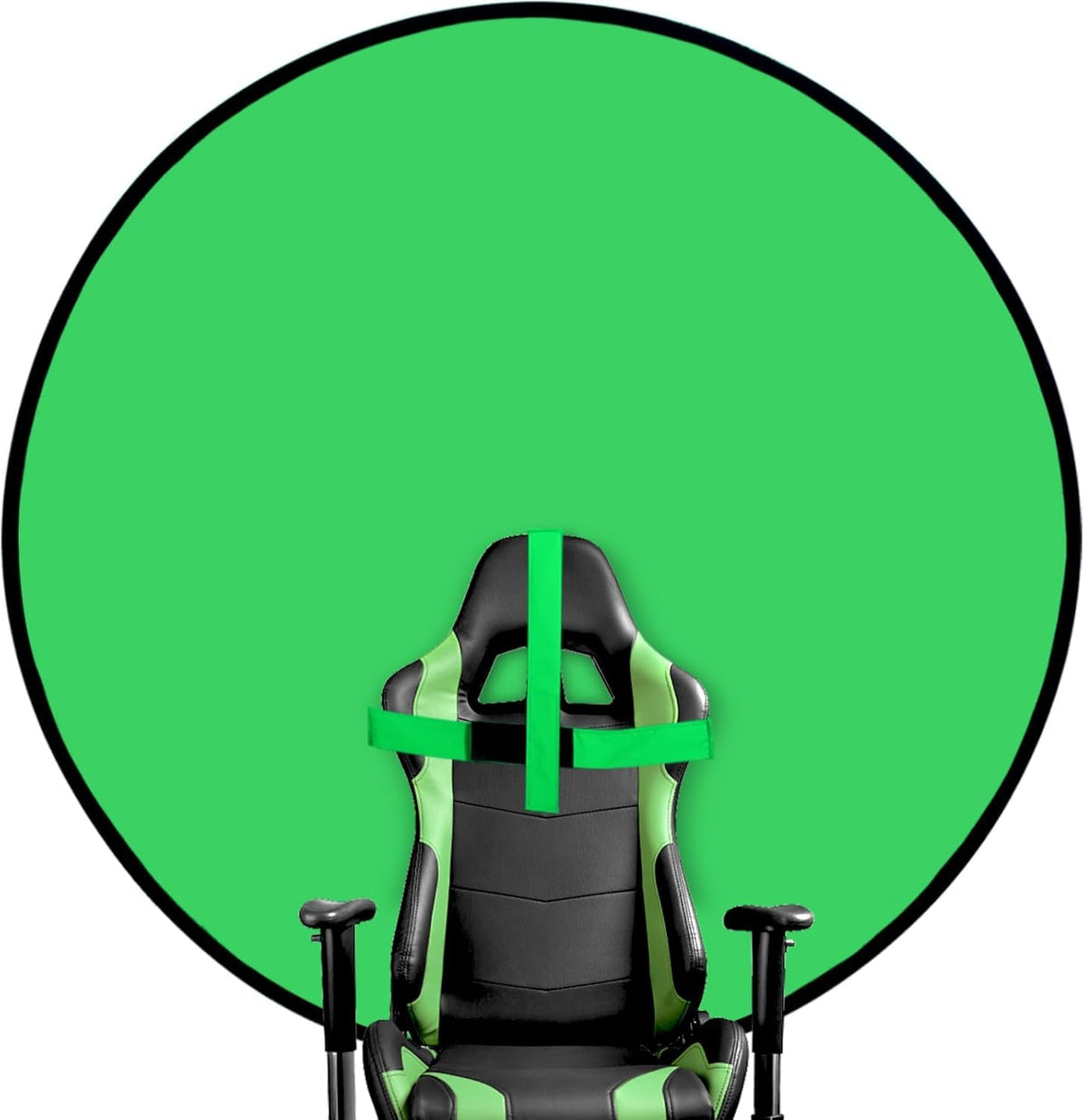 Portable Green Screen Chair, 57 in Greenscreen Backdrop with Stand Double Sided Foldable Green Background, Chroma Key, for Photography Streaming Gaming Photo Zoom Video Chats and Meeting