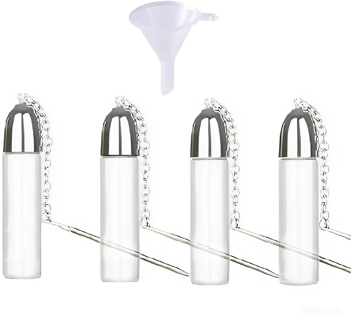 REDHATNHH 4 Pack Glass Leak-Proof Bottle Portable Pepper Shaker Outdoor Camping Travel, Airtight Portable Containers for Camping and Travel