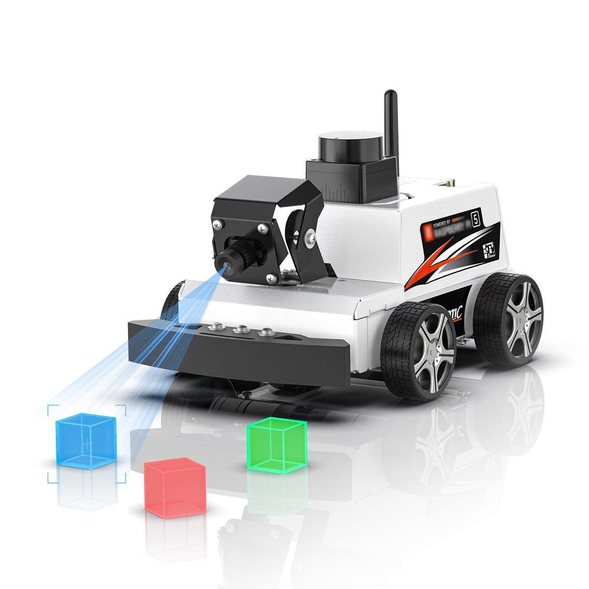 Yahboom Raspberry Pi 5 AI Visual ROS2 Smart Robot Car Kit 2DOF Carmer Autonomous Driving Lidar Stem Education Project for Teen Engineers Students (with Raspberry Pi5-2GB)